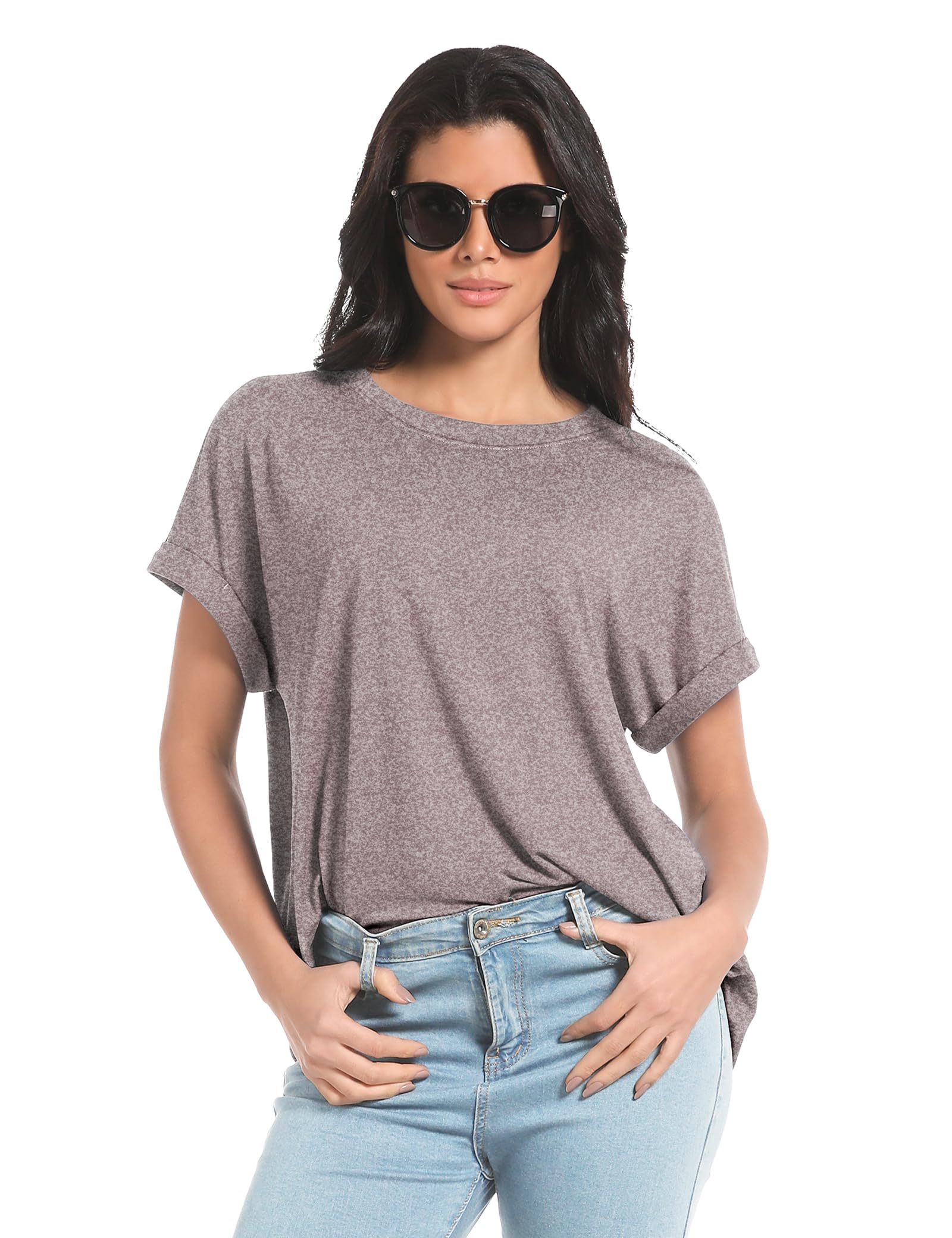 Siimcuzy 2/3/4 Pack Oversized Tshirts for Women Short Sleeves Workout Tops | Loose Fit, Crew Neck, Baggy, Summer, Casual, Gym, Plus Size, Plain, Tops, Fashion, Clothes, 2026