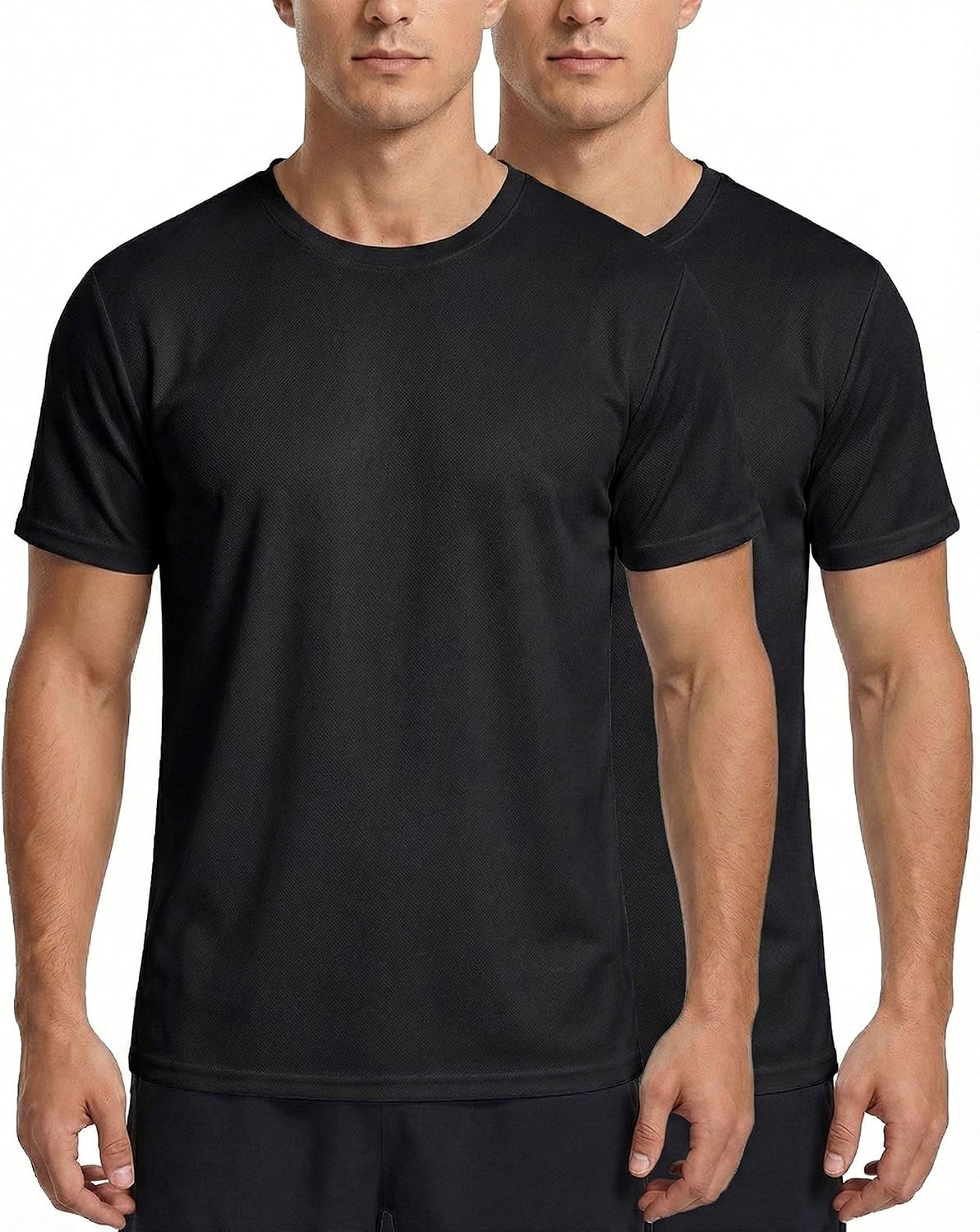 2Pcs Men's Short-Sleeve Sports T-Shirts, Quick-Drying and Breathable Tops for Gym, and Running