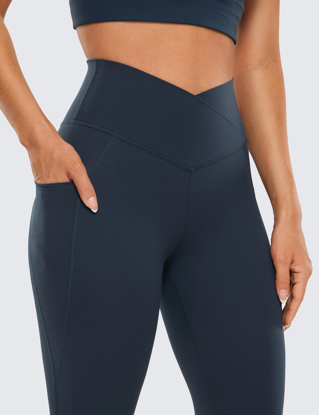 CRZ YOGA Cross Waist Leggings Pockets 25"