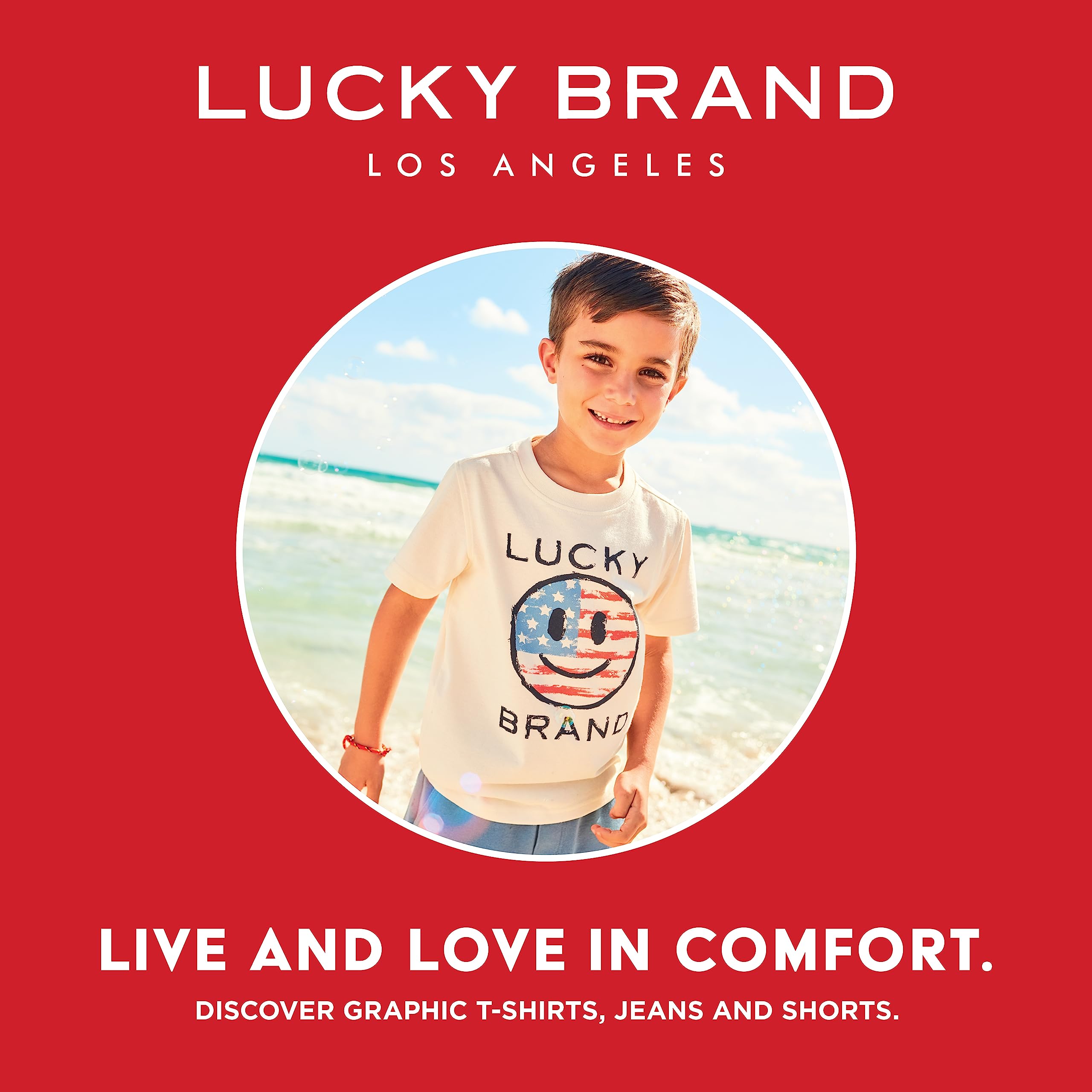 Lucky Brand Boys' Classic Fit Straight Leg Denim Jeans
