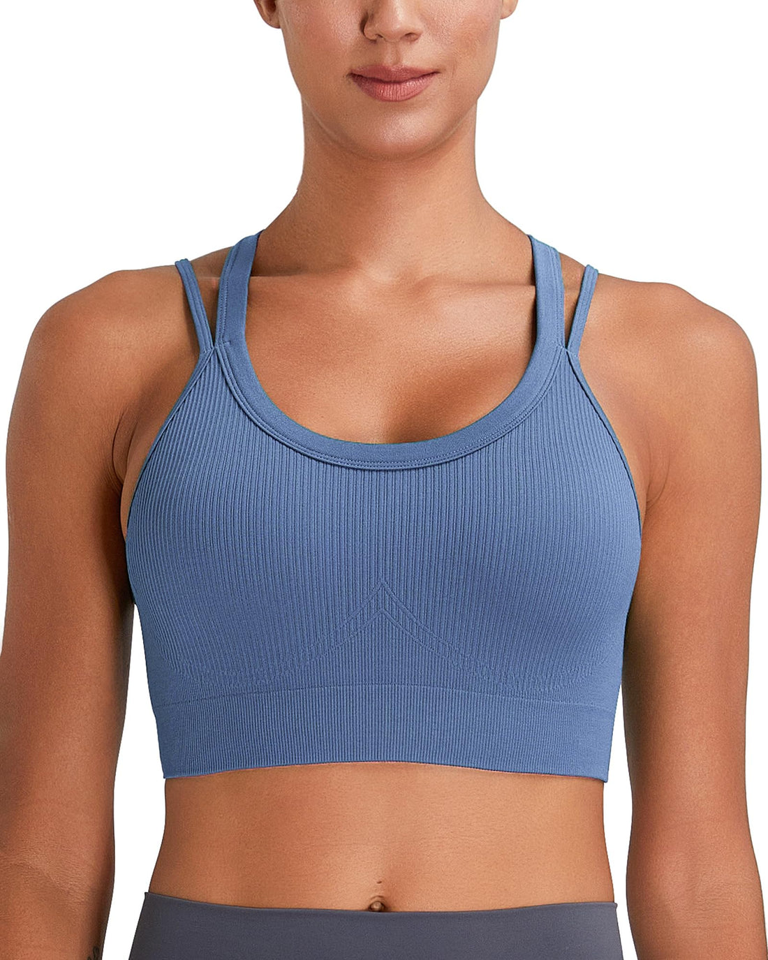 Sports Bras for Women HIigh Support, Criss-Cross Back Padded Strappy High Impact Sports Bras for Women Large Bust