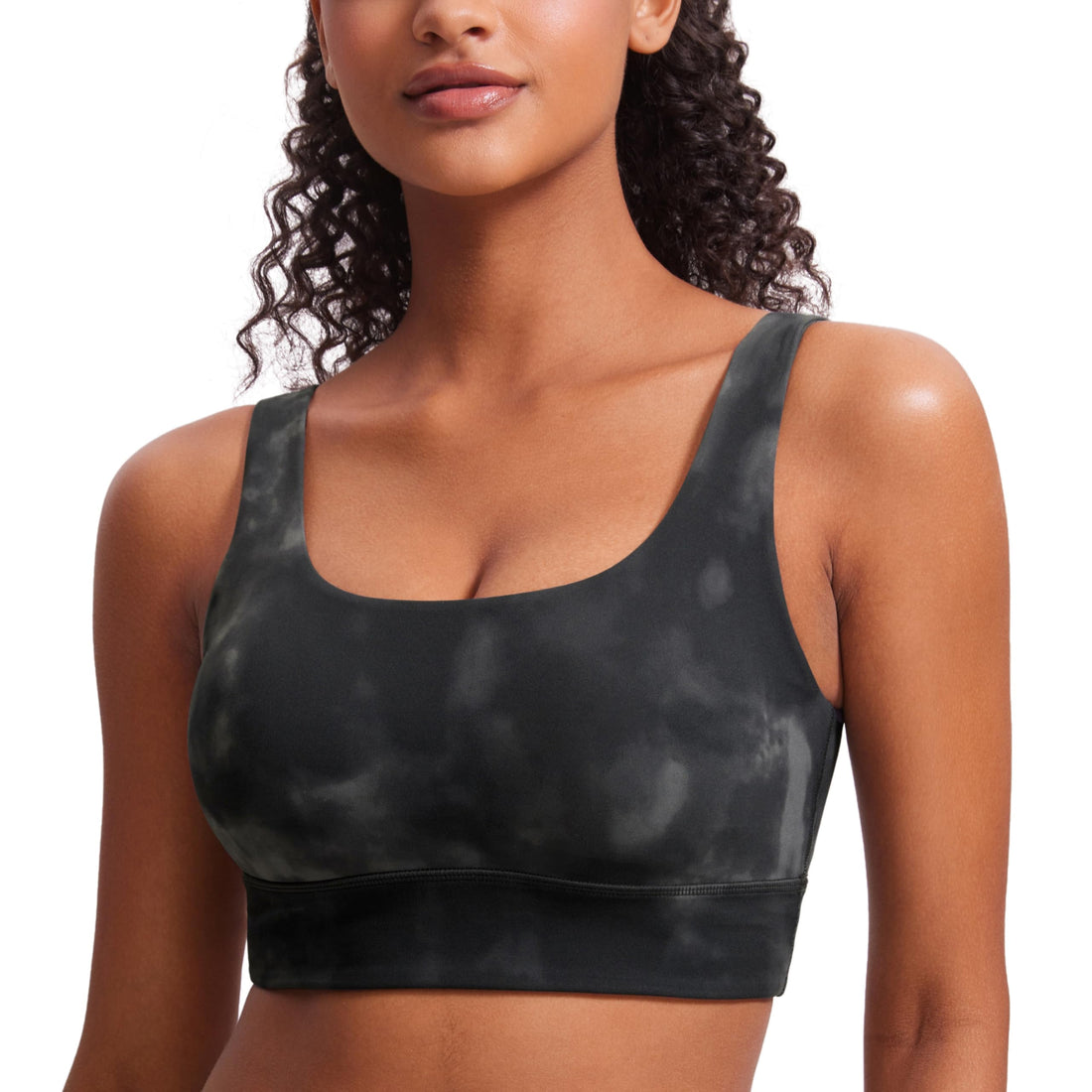 CRZ YOGA Butterluxe U Back Sports Bras | Light Support, Removable Pads, Yoga, Extremely Soft, Longline, Scoop Neck, Wide Straps, for Women