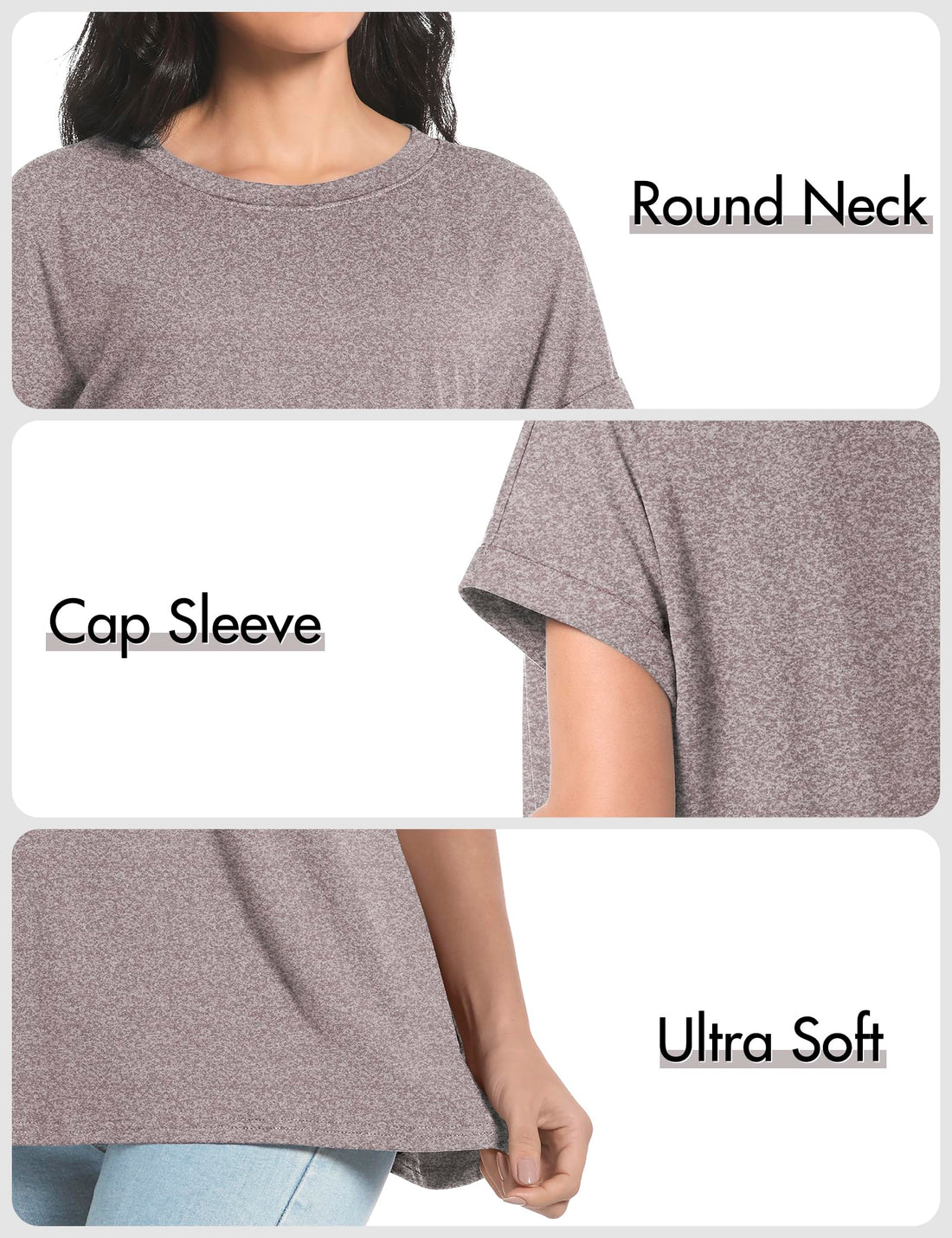 Siimcuzy 2/3/4 Pack Oversized Tshirts for Women Short Sleeves Workout Tops | Loose Fit, Crew Neck, Baggy, Summer, Casual, Gym, Plus Size, Plain, Tops, Fashion, Clothes, 2026