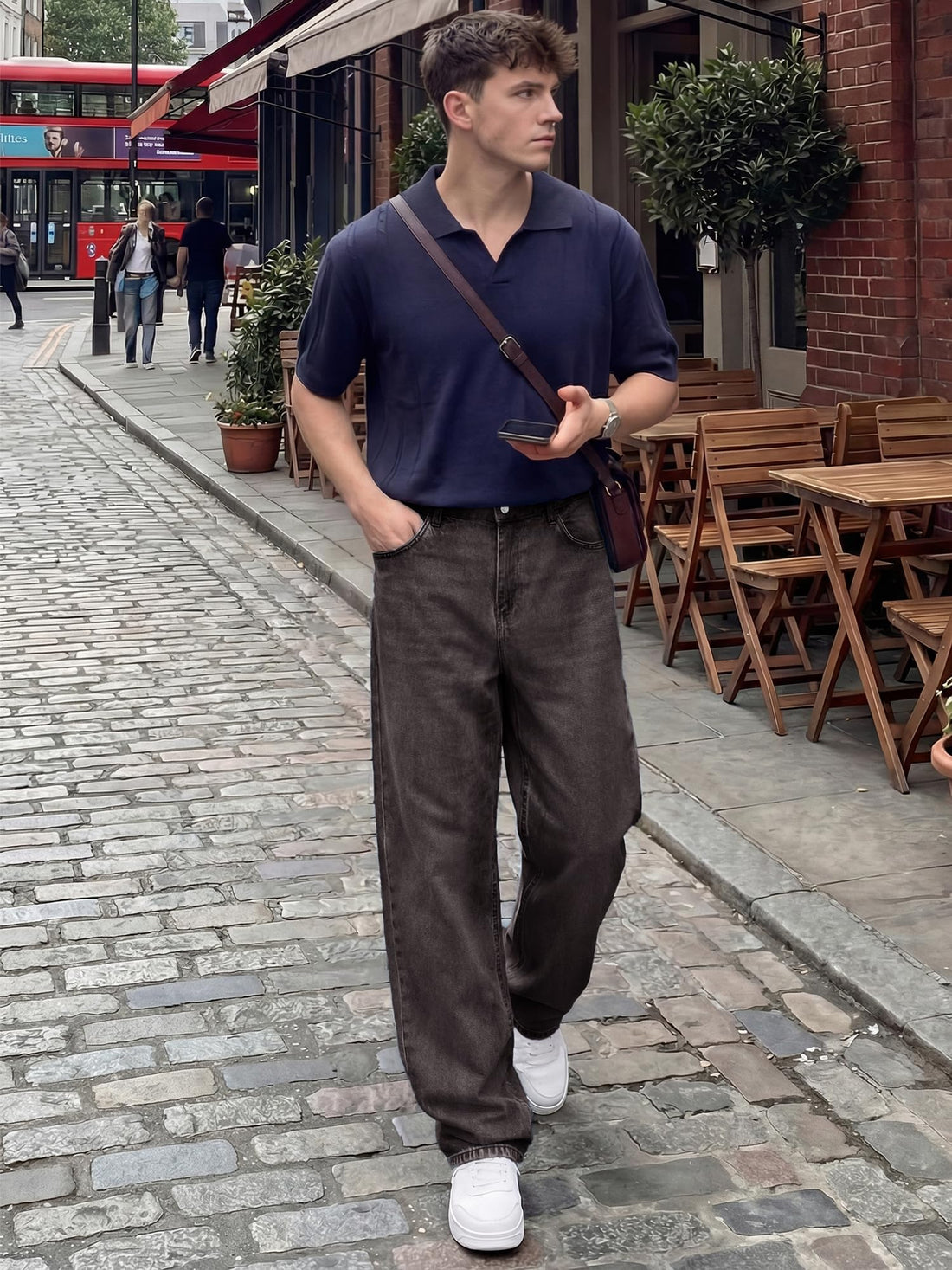 JMIERR Mens Baggy Jeans Wide Leg Y2K Loose Fit Denim Pants | Vintage Relaxed Loose Fit, Stretch, Straight Leg, Skater Streetwear, 5 Pockets, Casual Carpenter Jean, Hip Hop