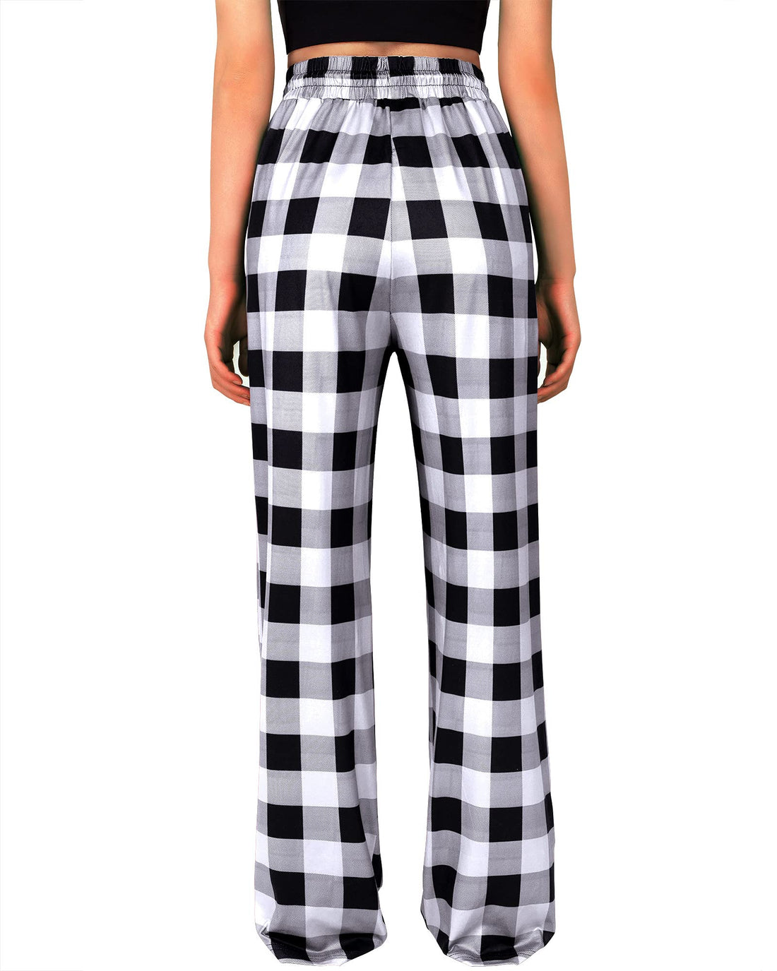 Womens Pajama Pants Plaid Stretch Comfy Lounge Pants Sleep Bottoms Y2K PJ