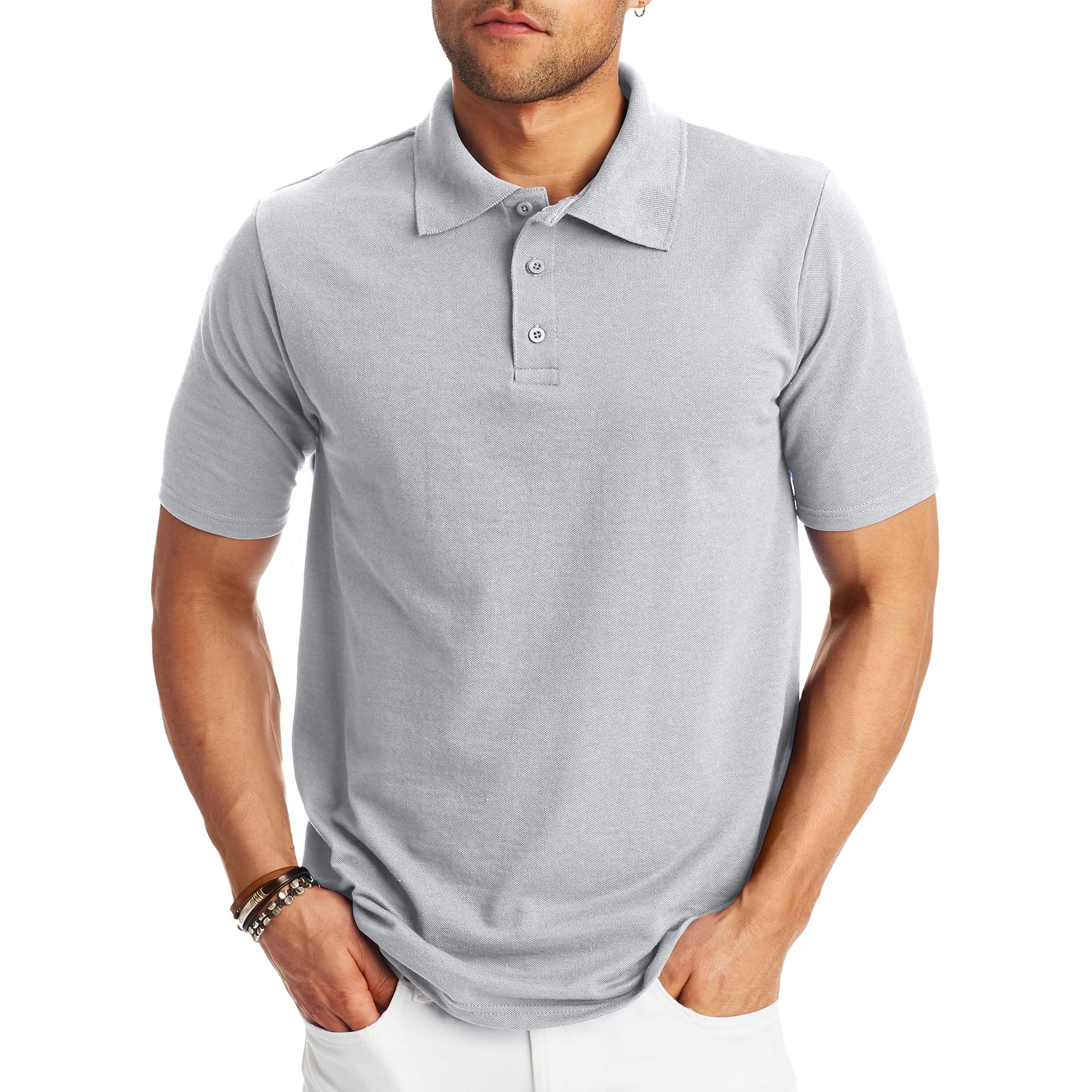 Hanes Men’s X-Temp Short Sleeve Polo Shirt, Midweight Men's Shirt