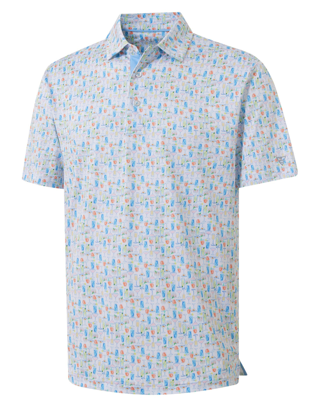 M MAELREG Mens Golf Shirt Print Performance Moisture Wicking Dry Fit Short Sleeve Casual Collared Polo Shirts for Men