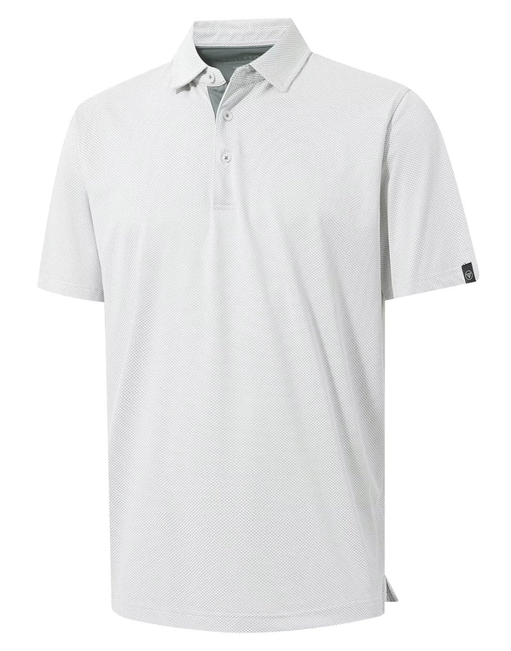 M MAELREG Mens Golf Shirts Short Sleeve Performance Moisture Wicking Dry Fit Collared Jacquard Polo Shirts for Men