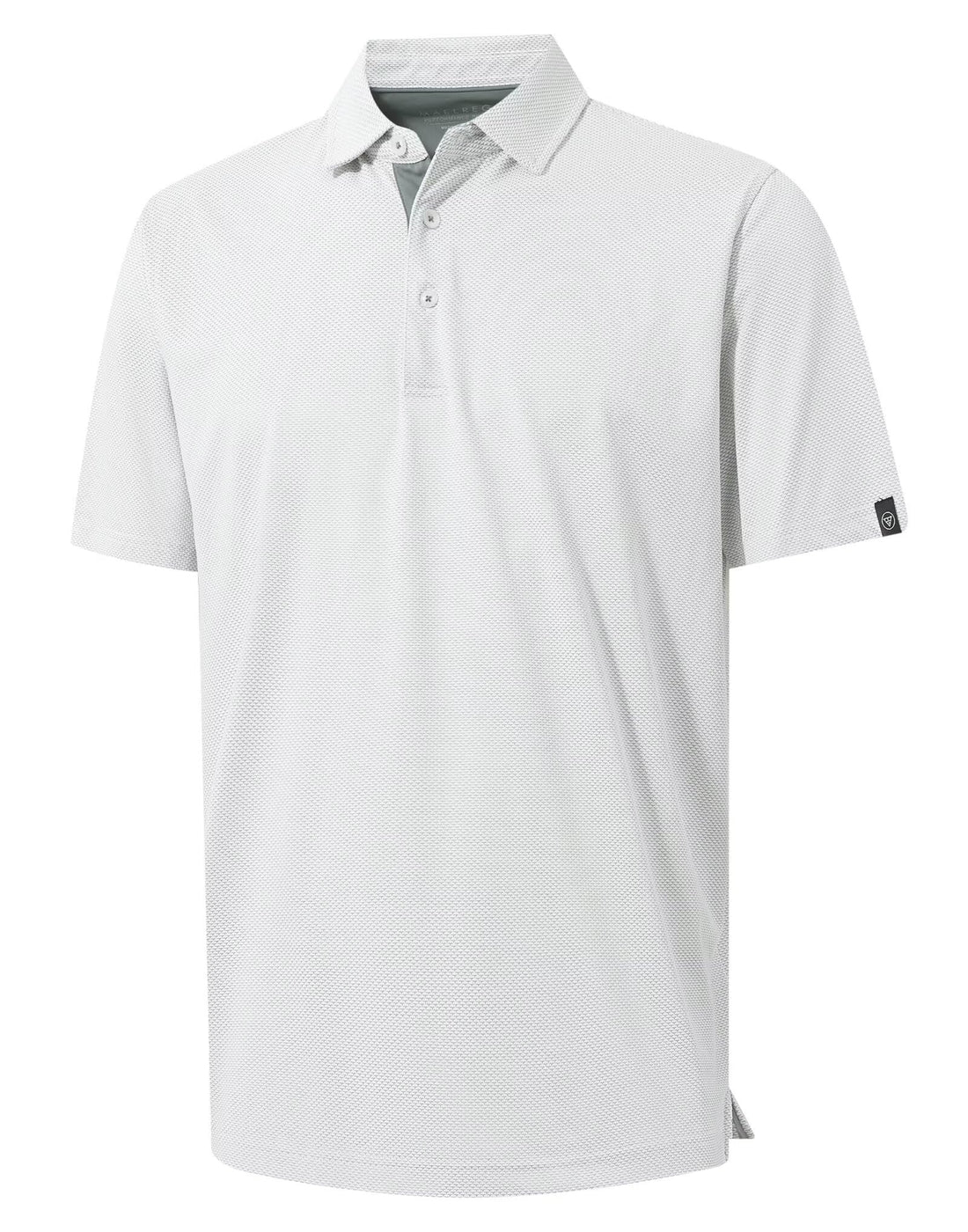M MAELREG Mens Golf Shirts Short Sleeve Performance Moisture Wicking Dry Fit Collared Jacquard Polo Shirts for Men