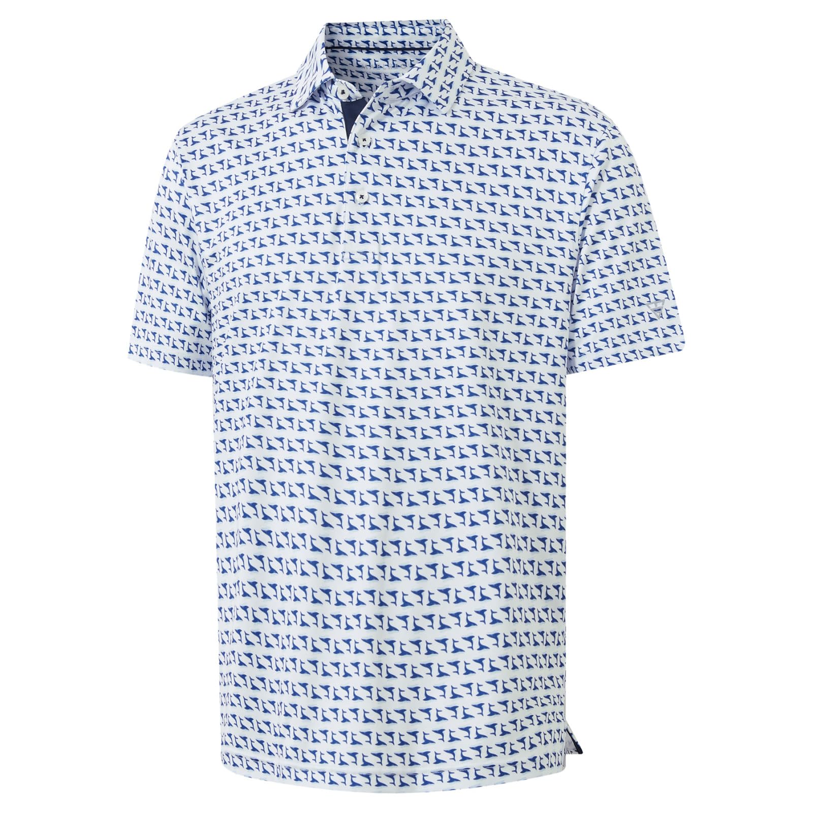 M MAELREG Mens Golf Shirt Print Performance Moisture Wicking Dry Fit Short Sleeve Casual Collared Polo Shirts for Men