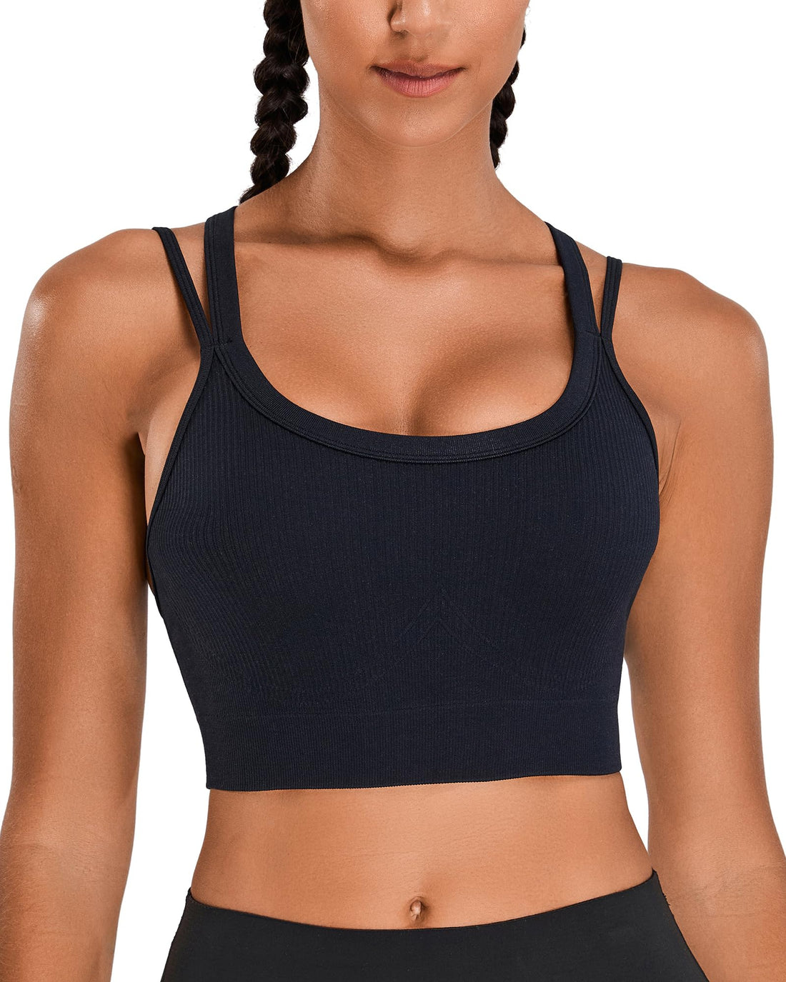 Sports Bras for Women HIigh Support, Criss-Cross Back Padded Strappy High Impact Sports Bras for Women Large Bust