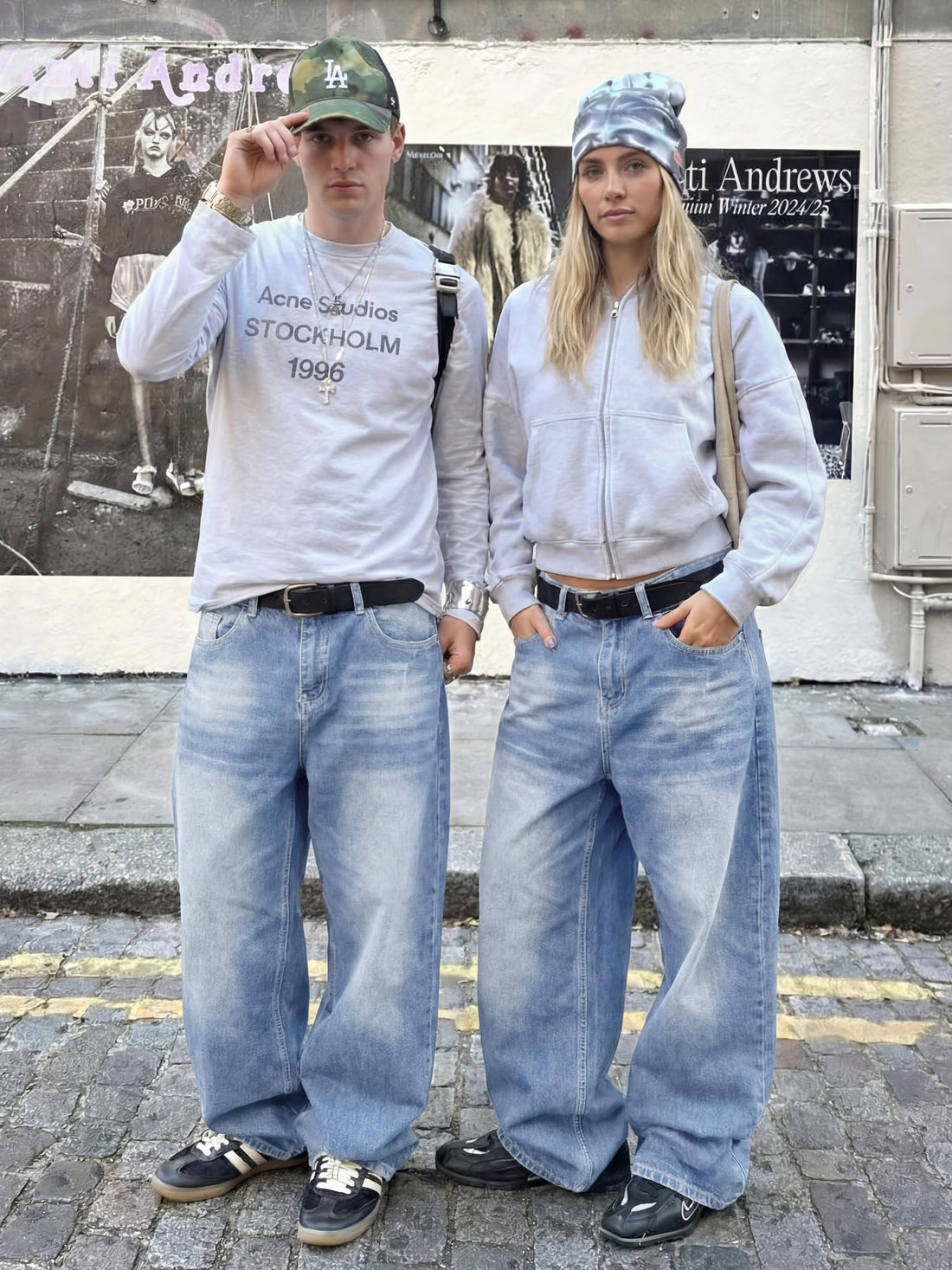 JMIERR Men's Tapered Baggy Jeans - Loose Fit Wide Leg Denim Pants | Vintage Relaxed Loose Fit, Stretch, Wide Leg, Skater Streetwear, 5 Pockets, Casual Carpenter Jean, Hip Hop,Loose Fit,Outfit