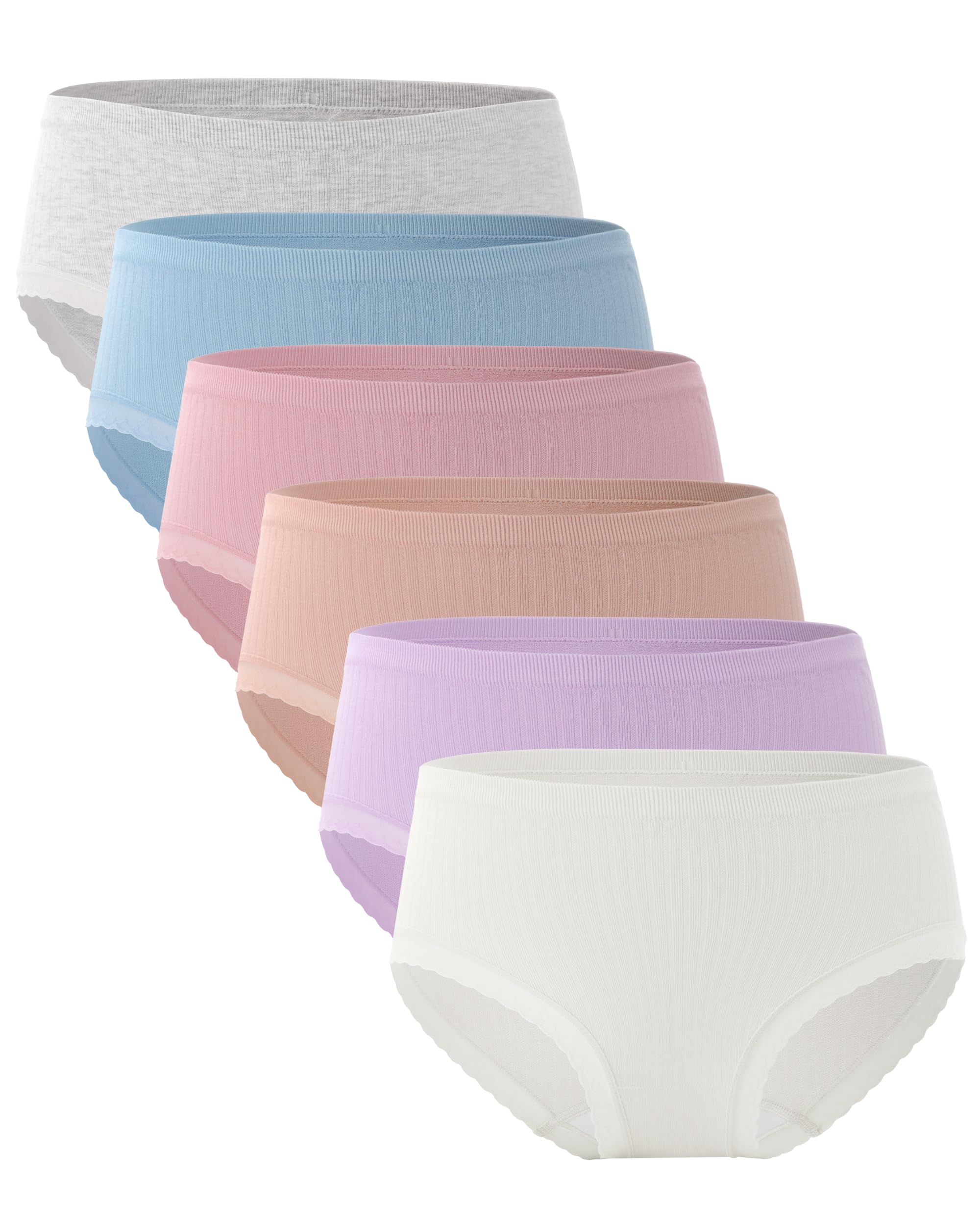 BAMBOO COOL Women's Underwear Ladies Brief Seamless Panties Moisture Wicking Stretchy Full Coverage