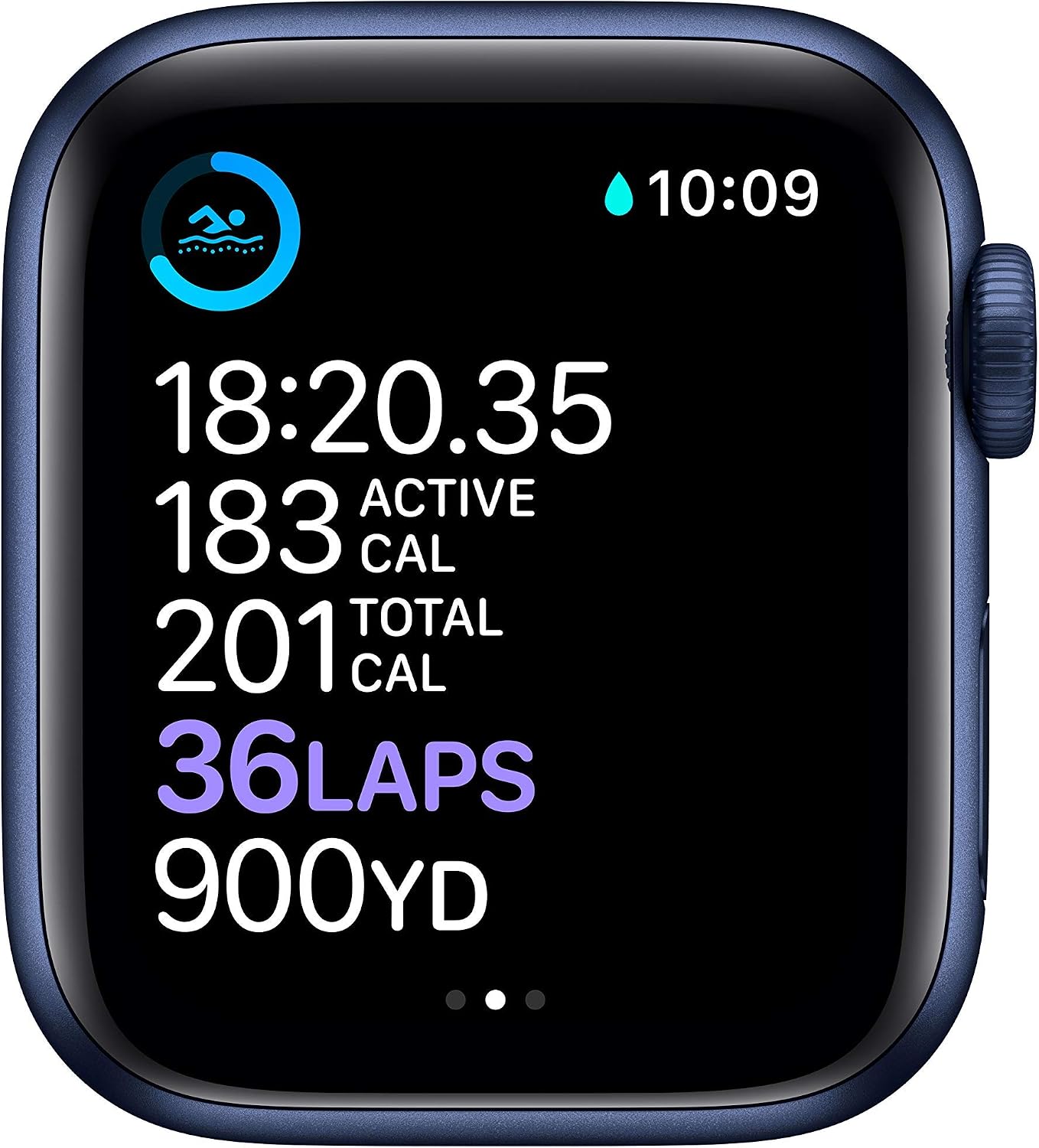 Apple Watch Series 6 (GPS, 40mm) - Blue Aluminum Case with Deep Navy Sport Band (Renewed)