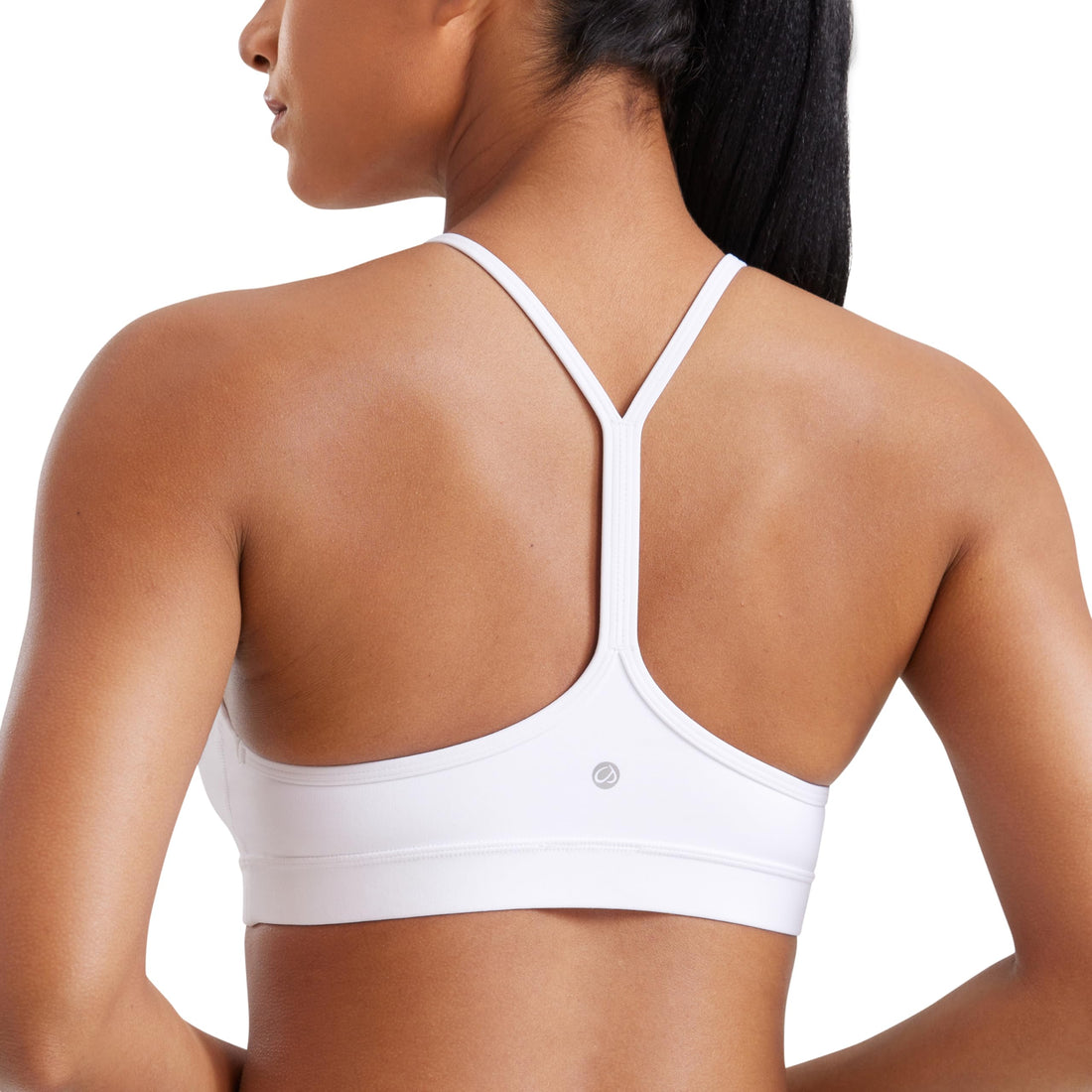 CRZ YOGA Butterluxe Y Back Sports Bras | Light Support, Removable Pads, Yoga, Extremely Soft, Scoop Neck, Spaghetti Strap, for Women