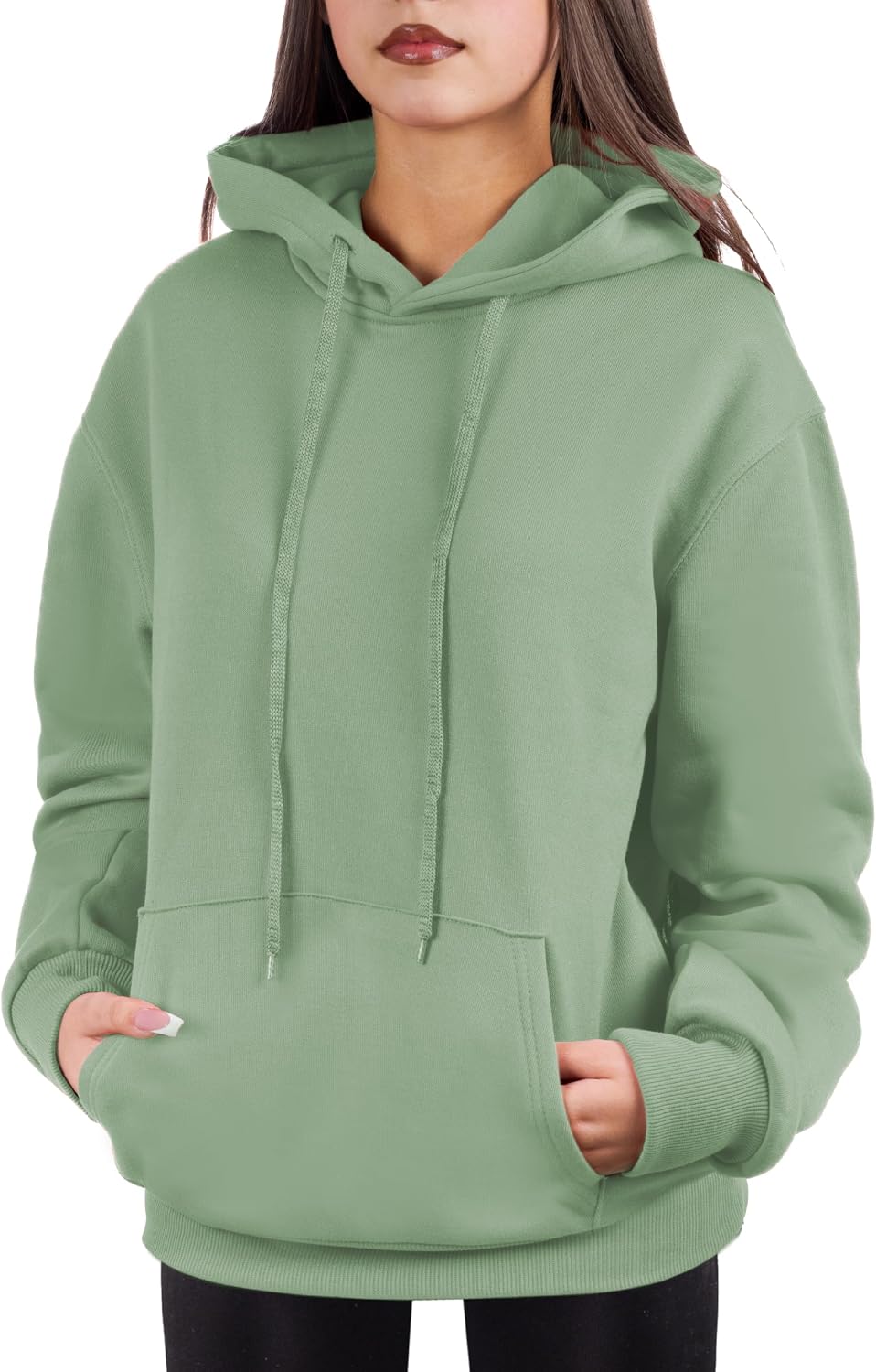 Oversized Pullover Hoodie for Women Soft Fleece Cotton Blend, Cozy Everyday Sweatshirt