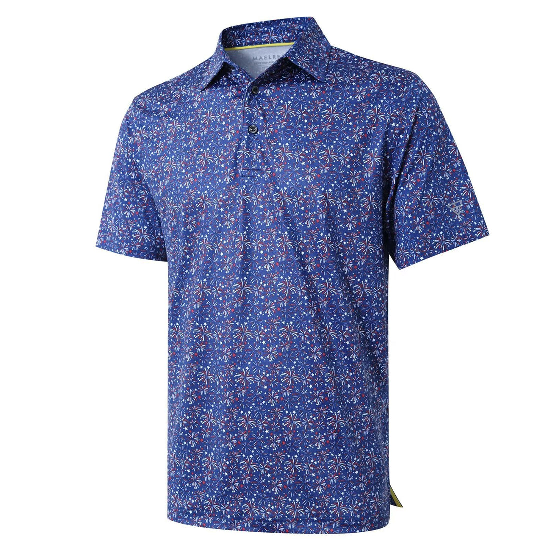 Golf Shirts for Men Dry Fit Short Sleeve Print Performance Moisture Wicking Polo Shirt