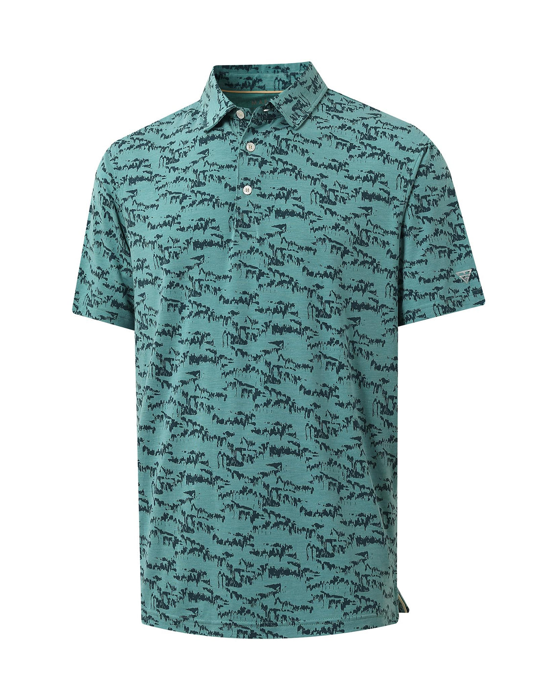 M MAELREG Golf Shirts for Men Print Performance Moisture Wicking Dry Fit Heather Stripe Collared Mens Polo Shirt Short Sleeve
