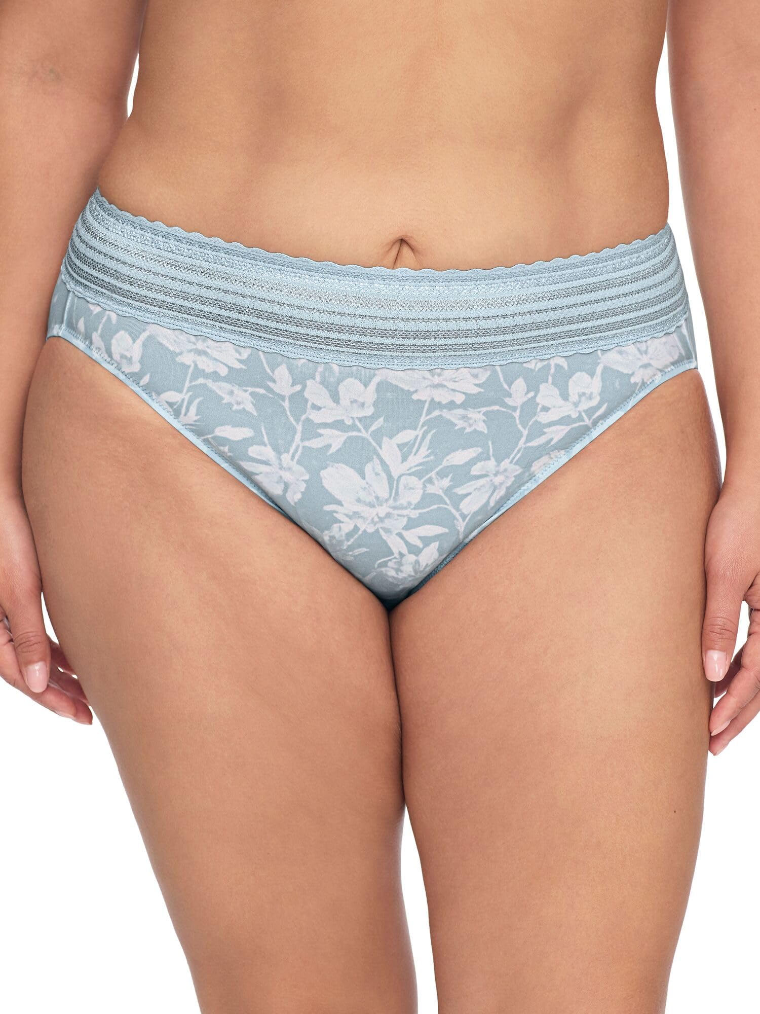 Warner's Women's No Pinching, No Problems Dig-Free Comfort Waist with Lace Microfiber Hi-Cut 5109J