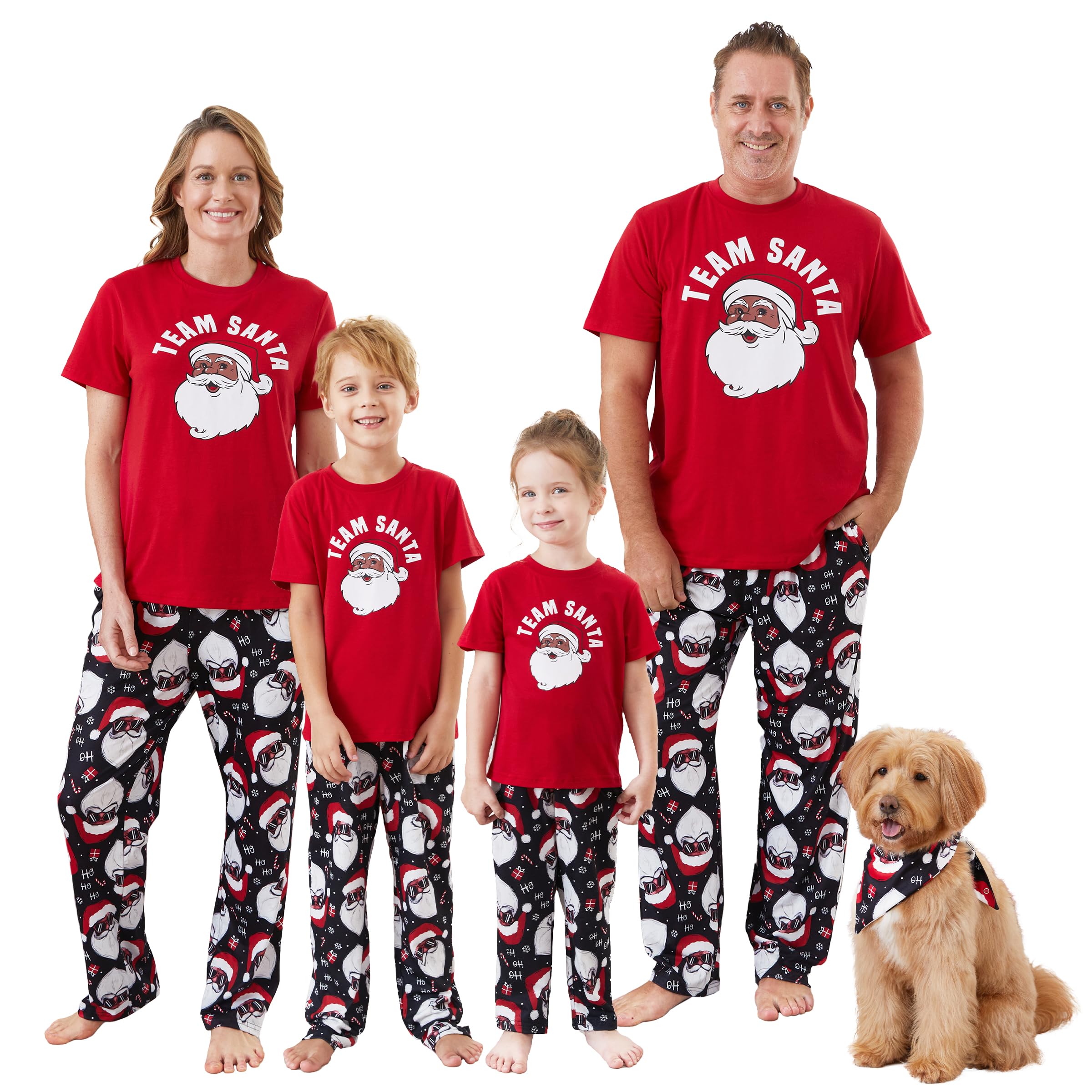 IFFEI Family Christmas Pajamas Matching Sets with Short Sleeve Tops