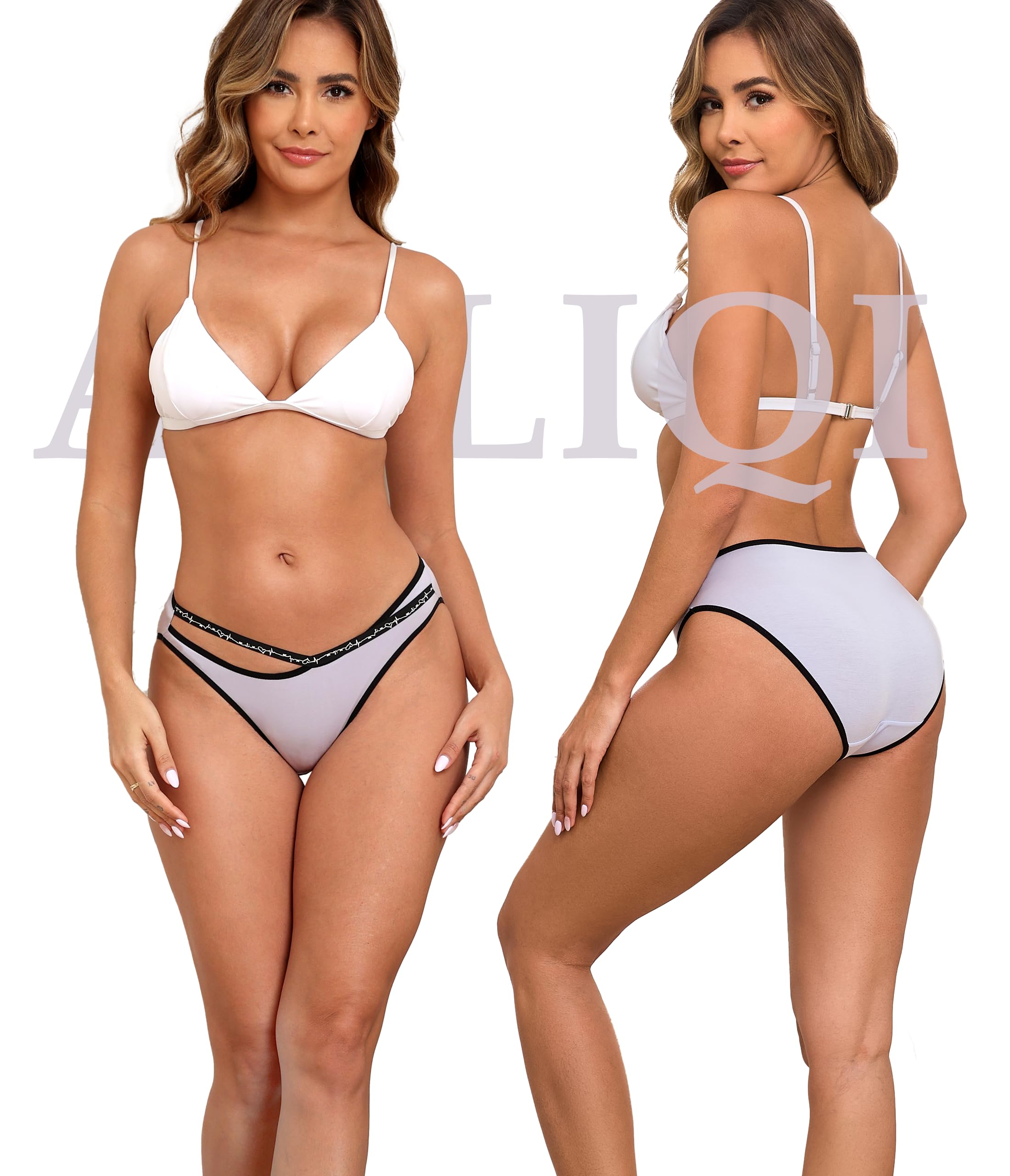 ANLIQI Women's Modal Underwear Microfiber Bikini Panties Women Soft Hipster