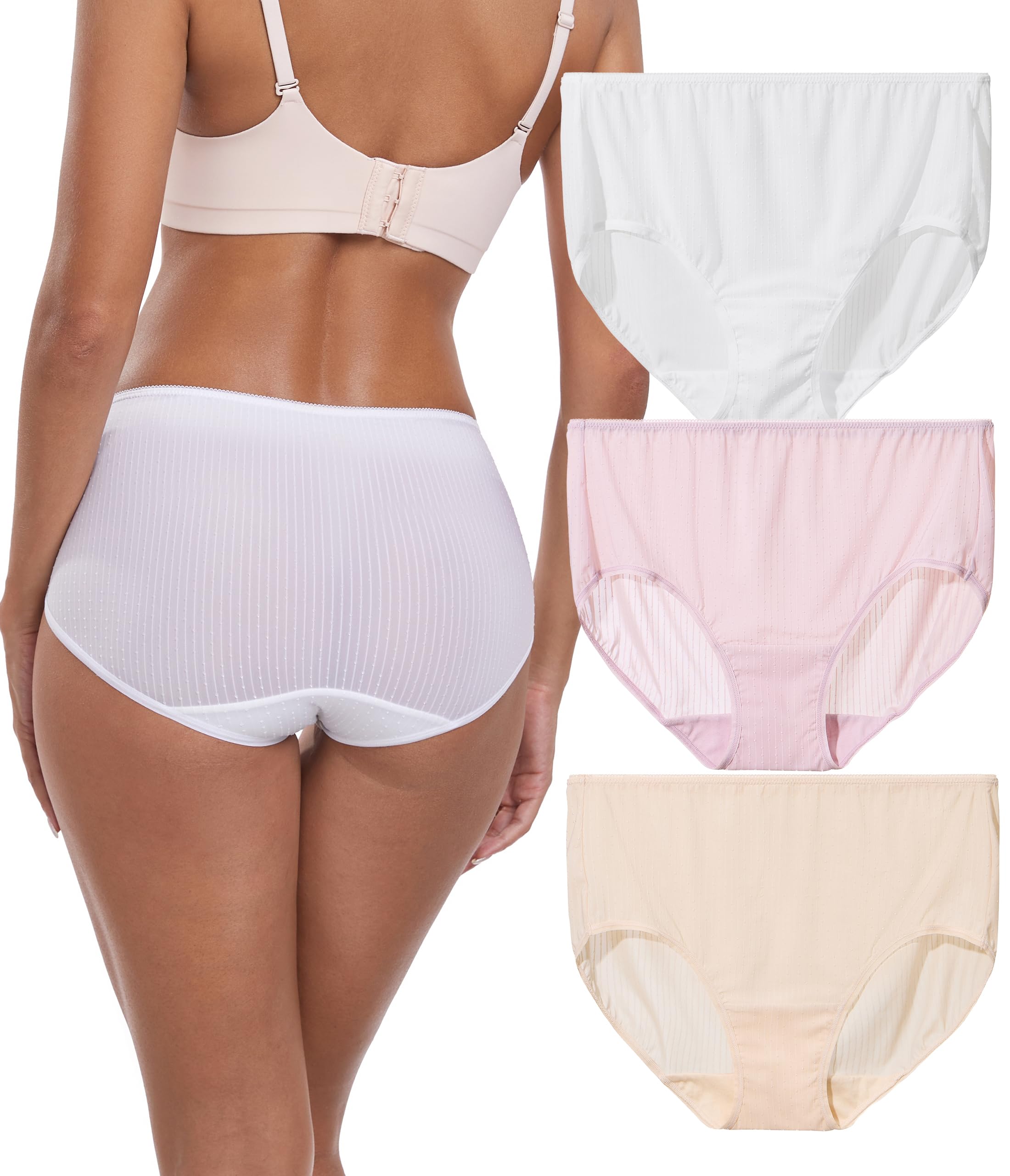 ANLIQI Quick Dry Underwear for Women Travel Panties Pack Hipster Panty Soft & Lightweight Bikini Brief Stay Fresh Undies