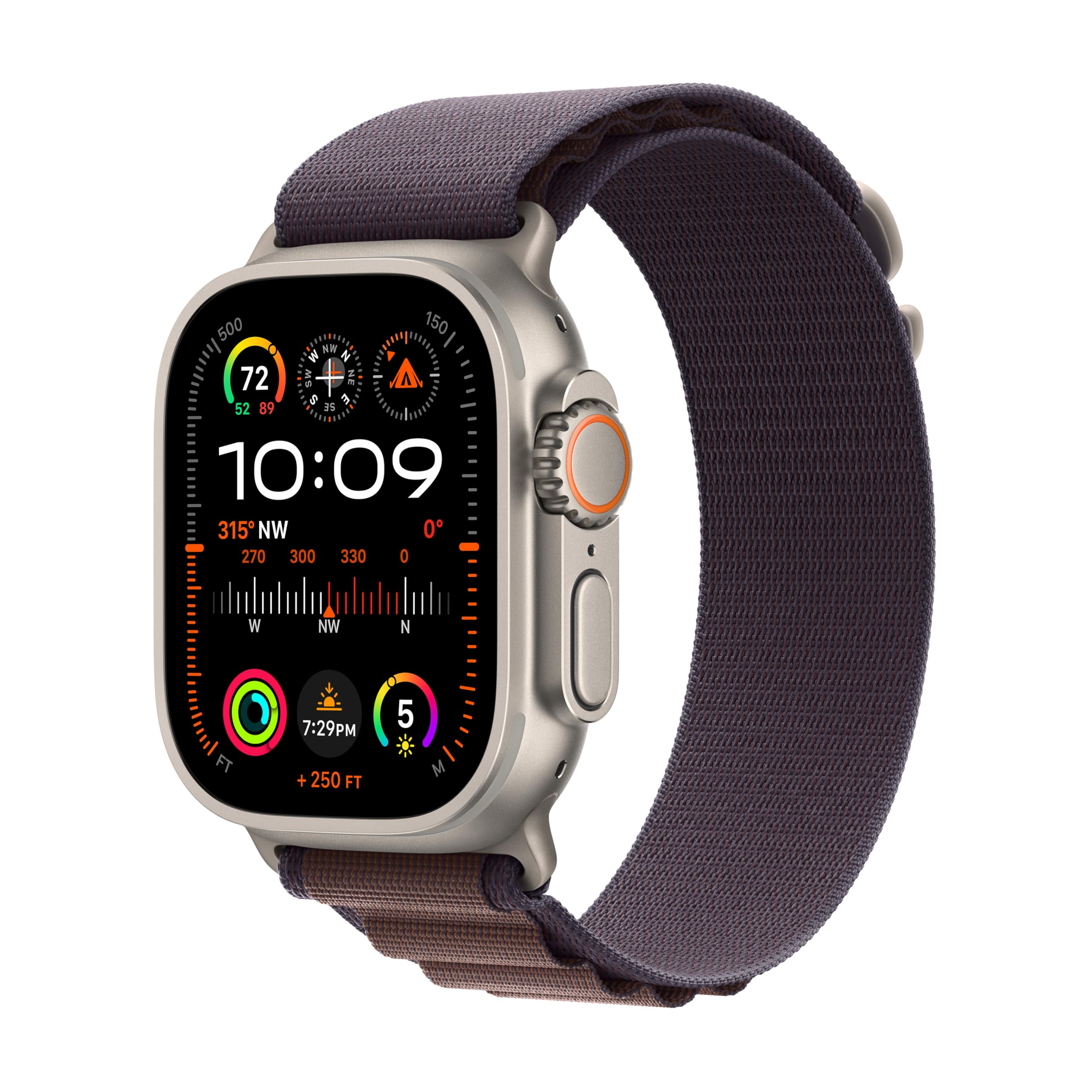 Apple Watch Ultra 2 [GPS + Cellular, 49mm] - Titanium Case with Blue Ocean Band, One Size (Renewed)