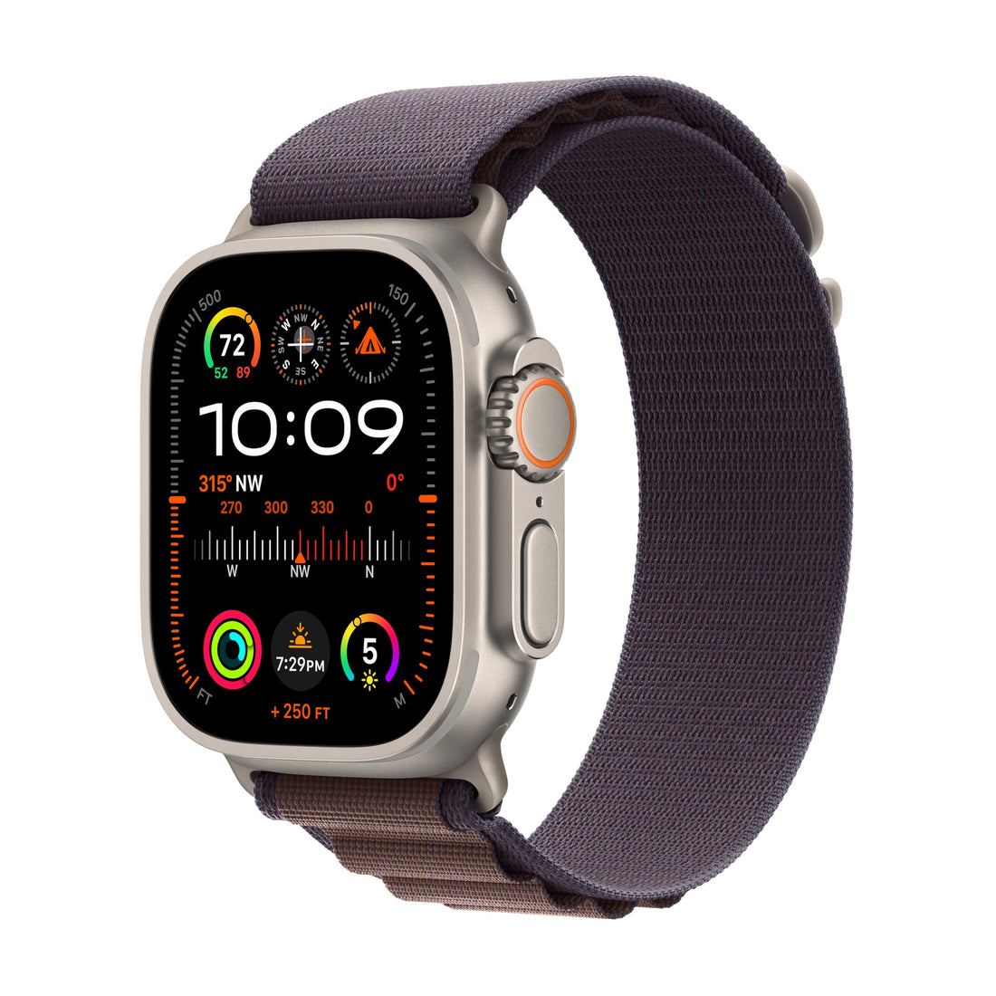 Apple Watch Ultra 2 [GPS + Cellular, 49mm] - Titanium Case with Blue Ocean Band, One Size (Renewed)