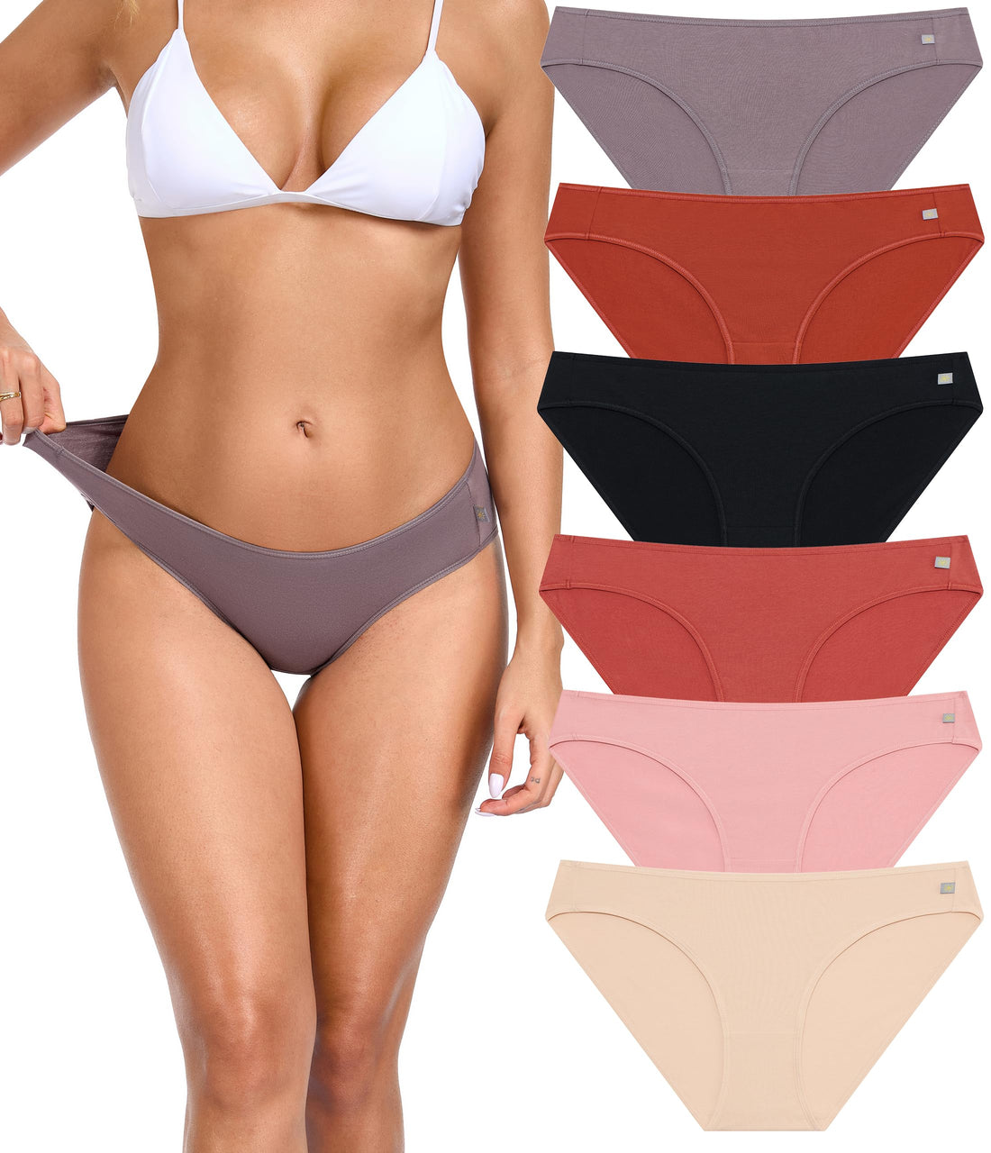 ANLIQI Women's Cotton Underwear Bikini Panties for Women Pack Moisture Wicking Soft Breathable Undies Stretch Hipster S-3XL