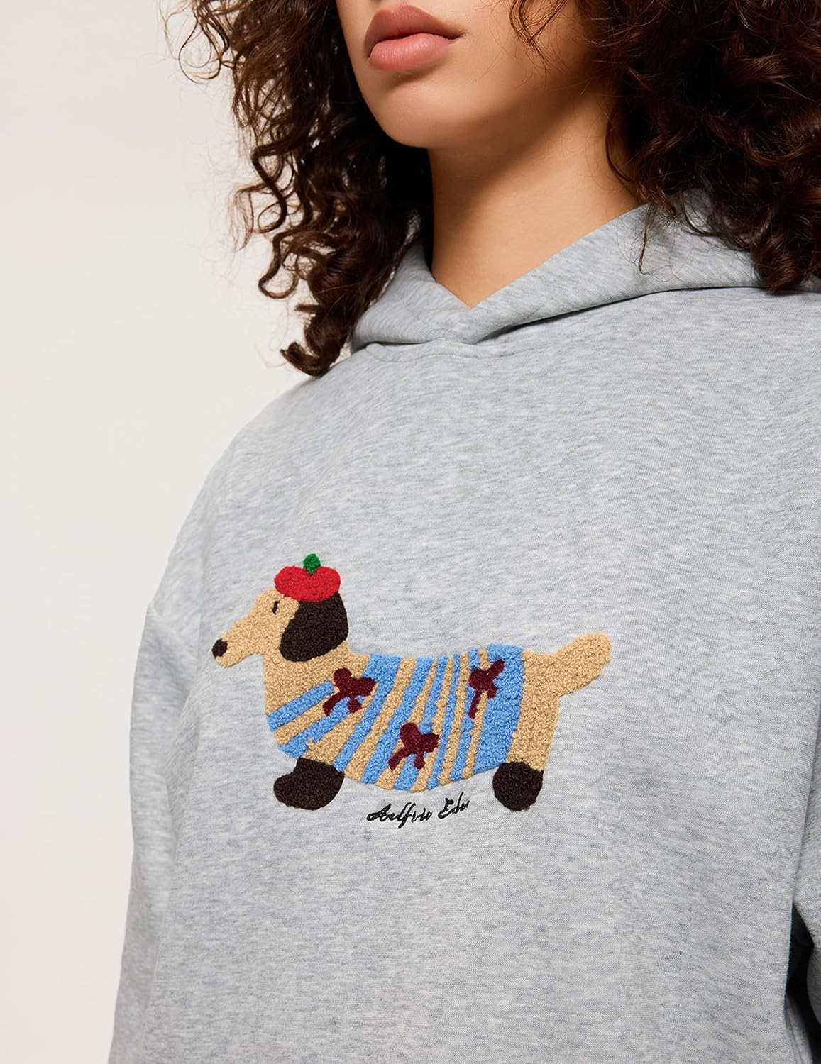 Aelfric Eden Cartoon Dog Hoodie Couple Hooded Sweatshirt Long Sleeve Pullover Oversized Hoodies 2026 Outfits