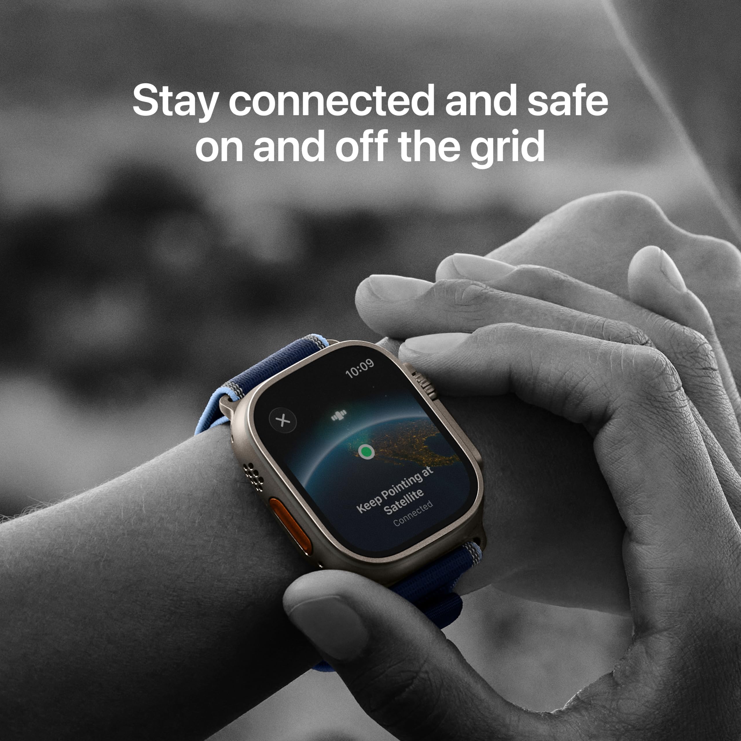 Apple Watch Ultra 3 [GPS + Cellular 49mm] Running & Multisport Smartwatch w/Rugged Titanium Case w/Black Ocean Band. Satellite Communications, Advanced Health & Fitness Tracking