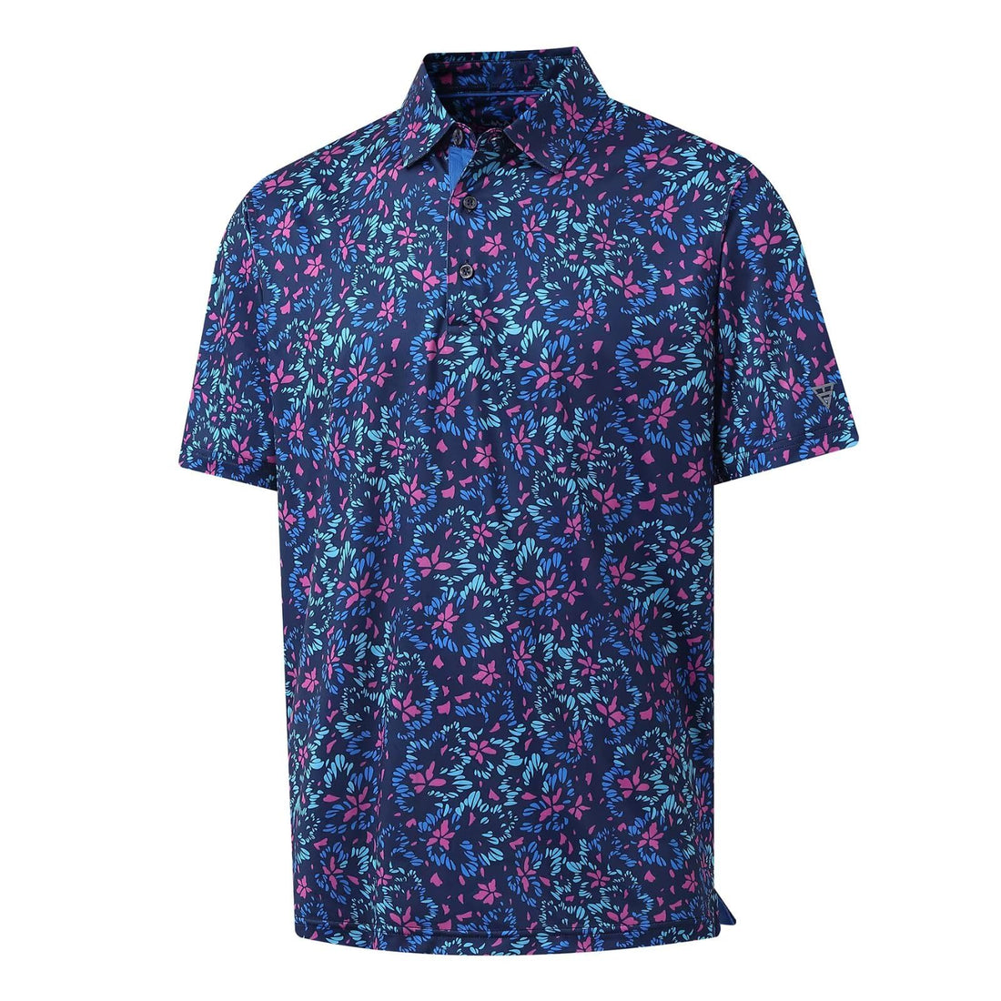 M MAELREG Mens Golf Shirt Short Sleeve Dry Fit Print Moisture Wicking Performance Patterns Collared Polo Shirt