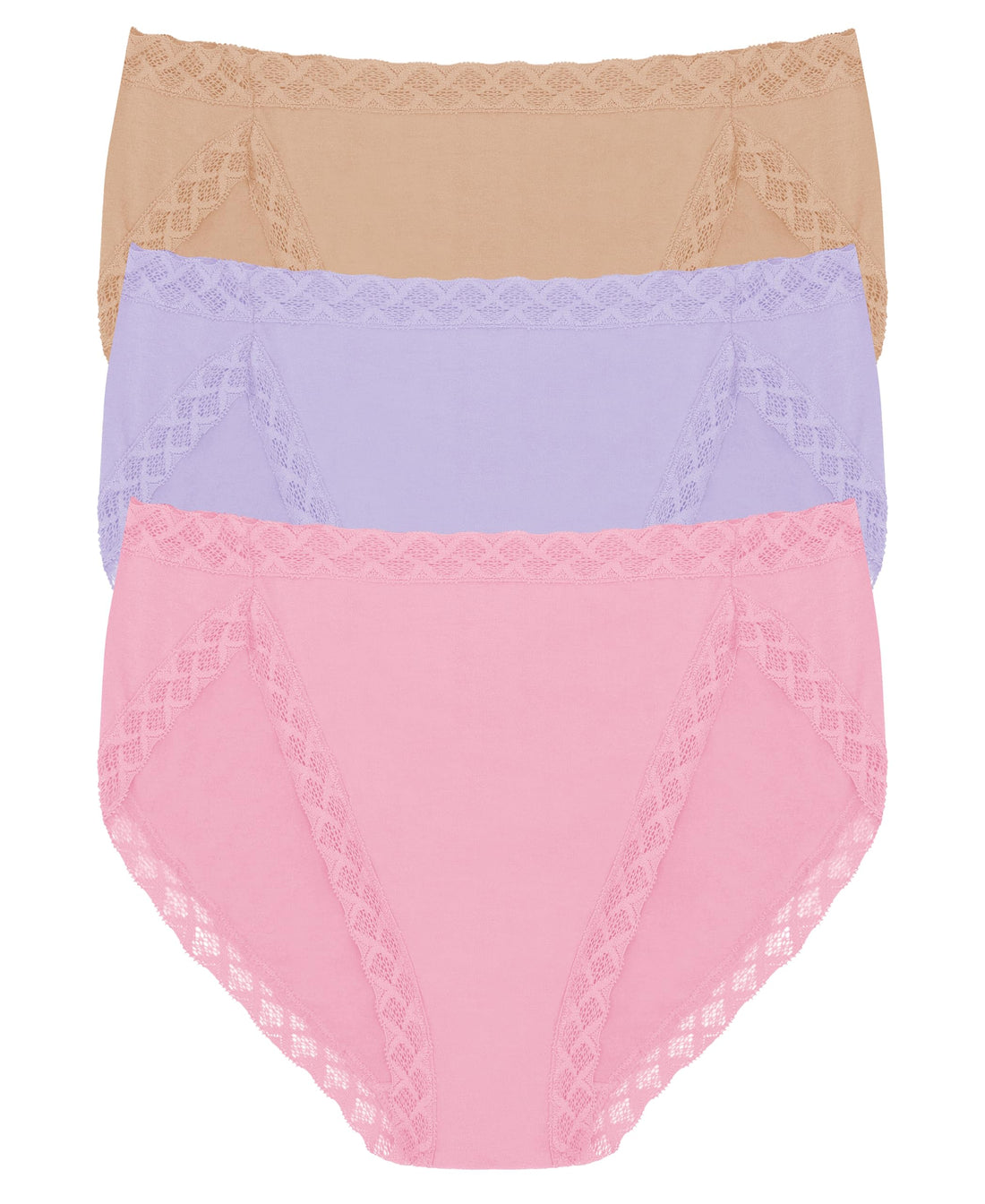 Natori Women's Pima Bliss French Cut Briefs 3 Pack