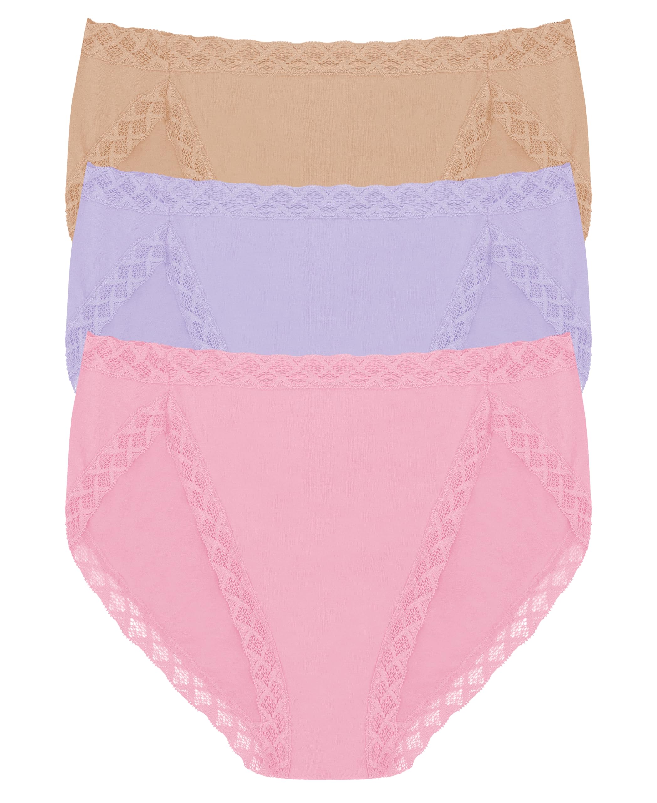 Natori Women's Pima Bliss French Cut Briefs 3 Pack