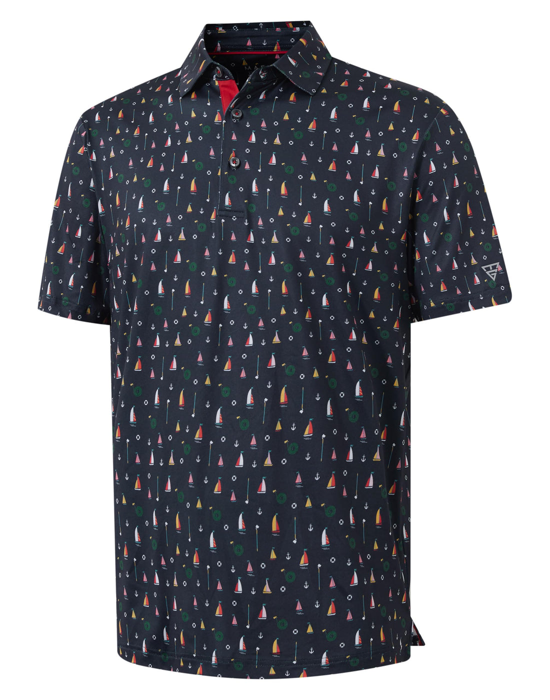 M MAELREG Mens Golf Shirt Print Performance Moisture Wicking Dry Fit Short Sleeve Casual Collared Polo Shirts for Men