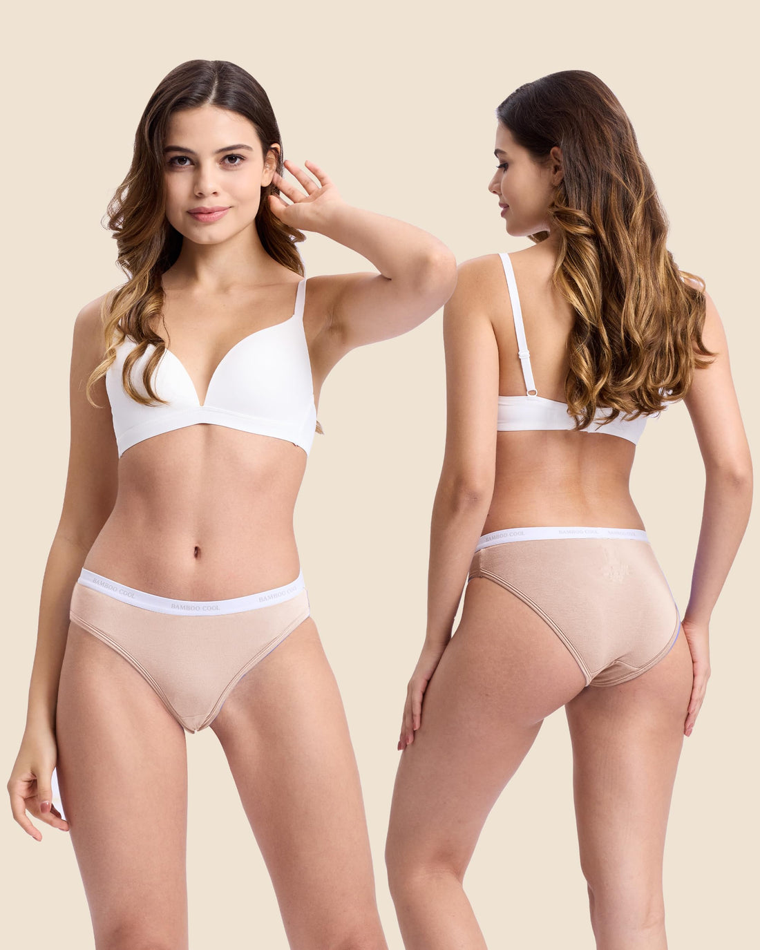 BAMBOO COOL Womens Underwear Bikini Underpants Hipster Ladies Panties Soft Stretch Breathable Panties for Women, 5-Pack