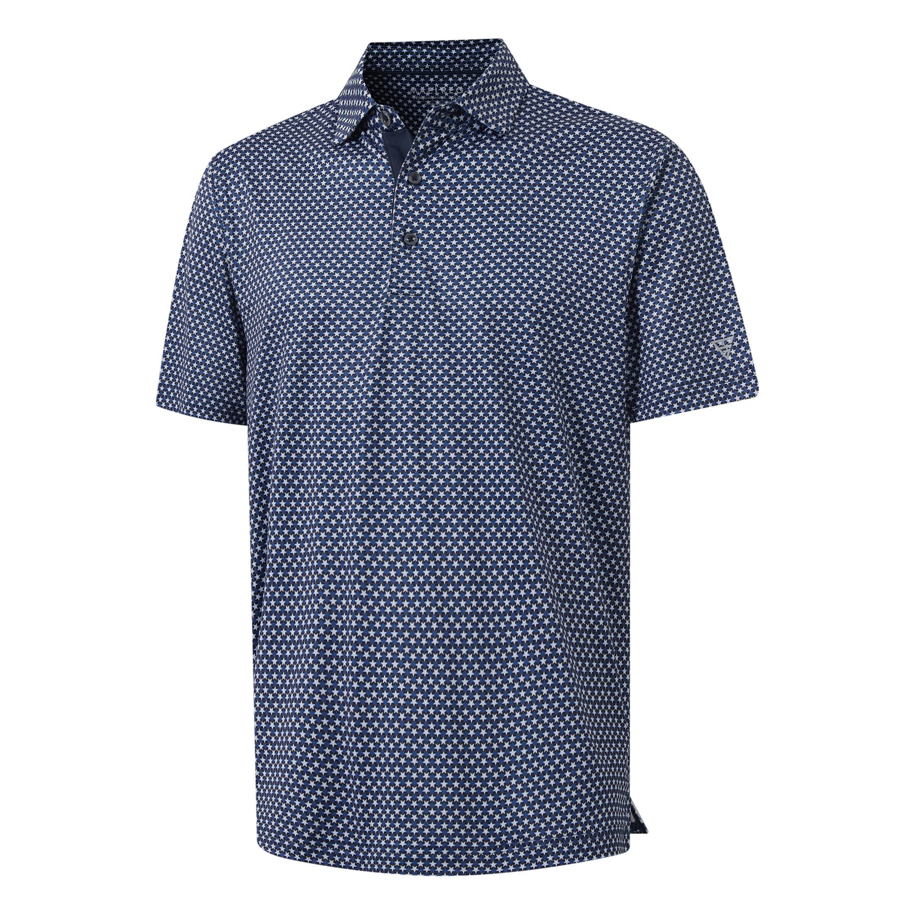 M MAELREG Mens Golf Shirt Short Sleeve Dry Fit Print Moisture Wicking Performance Patterns Collared Polo Shirt