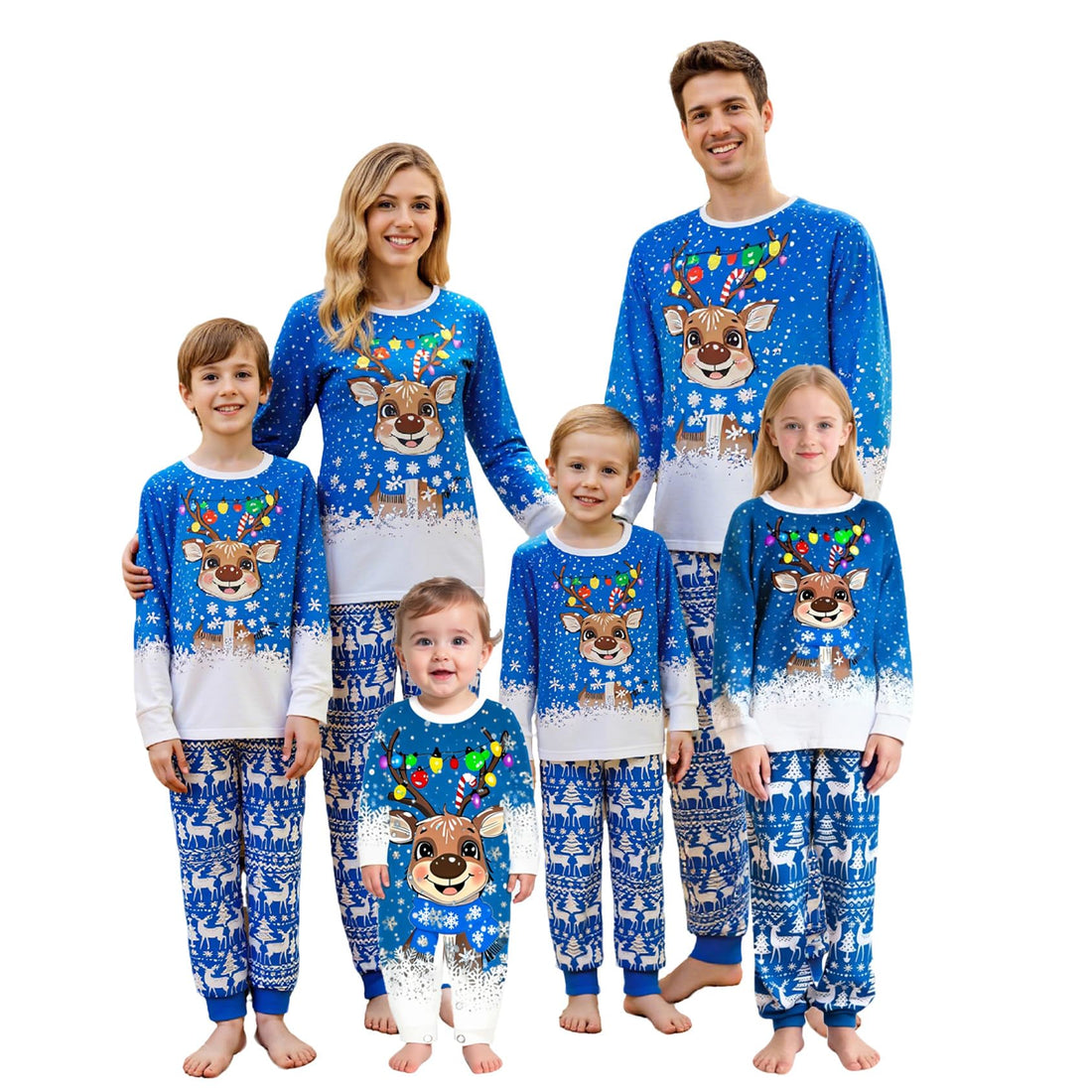OAKFashion Christmas Pajamas for Family, Xmas Pajamas Family Christmas Pjs Matching Sets Holiday Nightwear Jammies