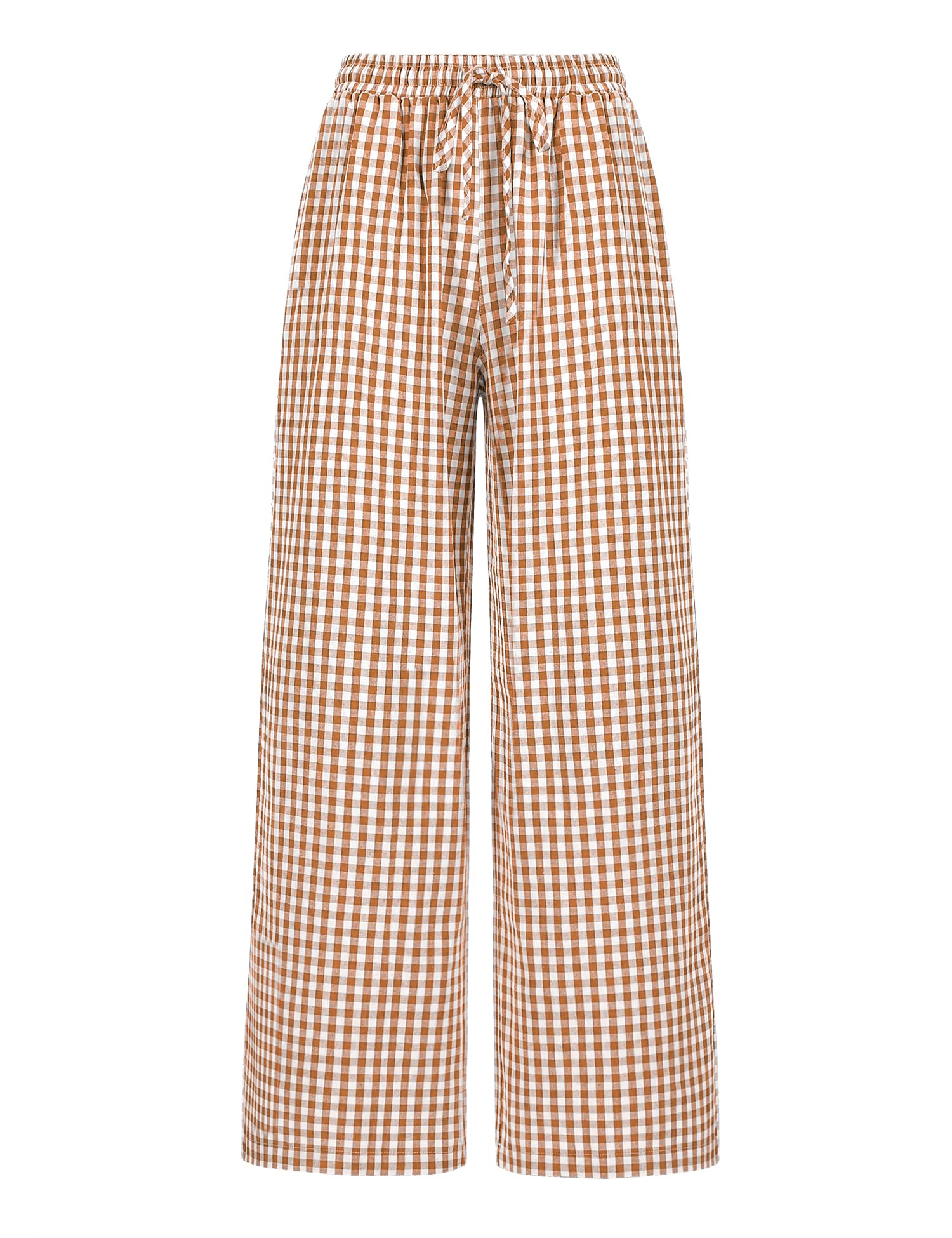 LOMON Striped Gingham Pants Women Summer Fall Pajamas Lounge Boxer Bottoms
