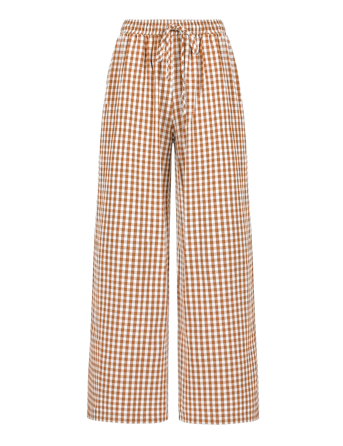LOMON Striped Gingham Pants Women Summer Fall Pajamas Lounge Boxer Bottoms