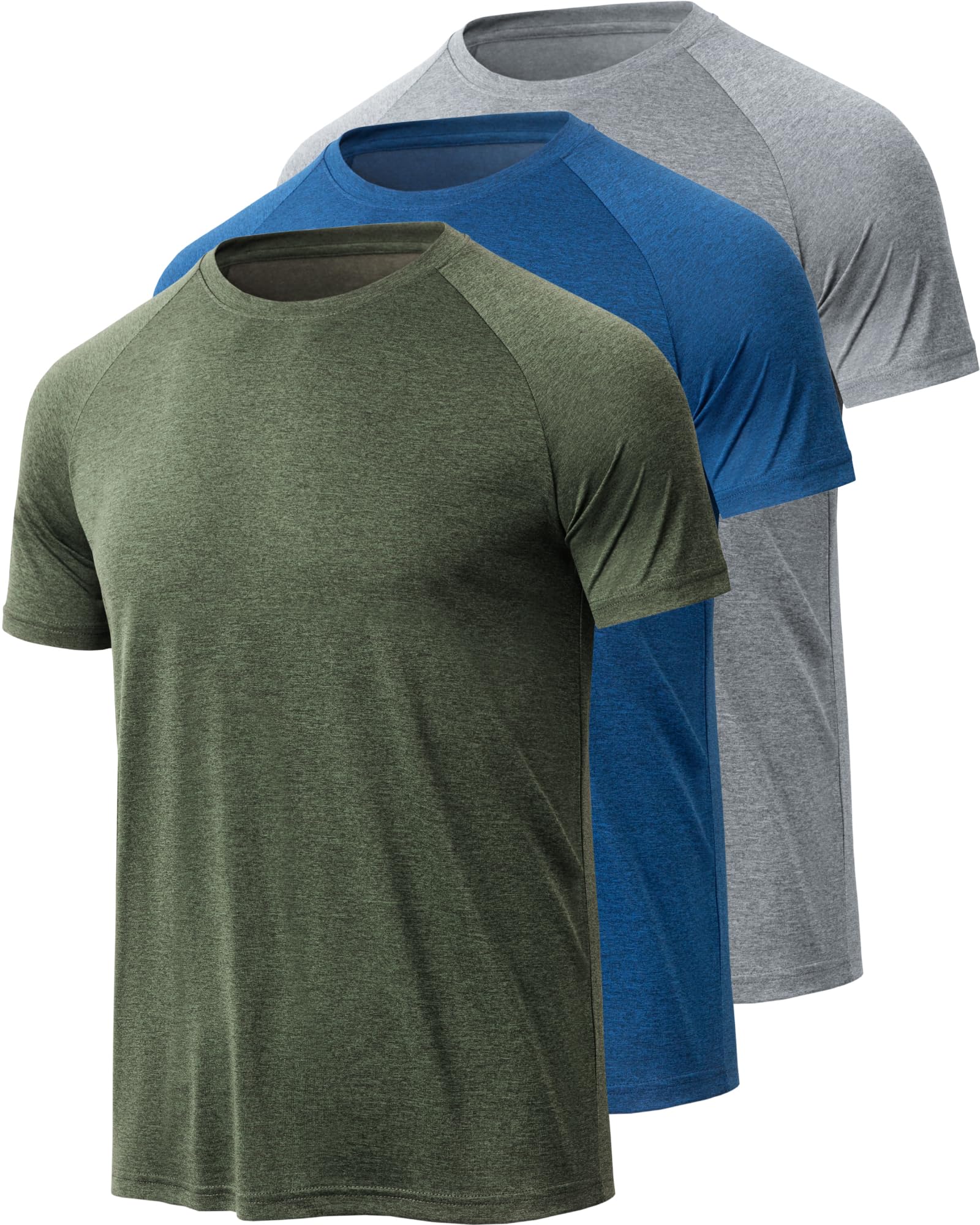 BALENNZ Workout Shirts for Men Short Sleeve Mens Athletic T-Shirts | Moisture Wicking Quick Dry Tee, Crew Neck Multi-Pack Running Gym Fitness Casual Daily Activewear, Soft Breathable Fabric