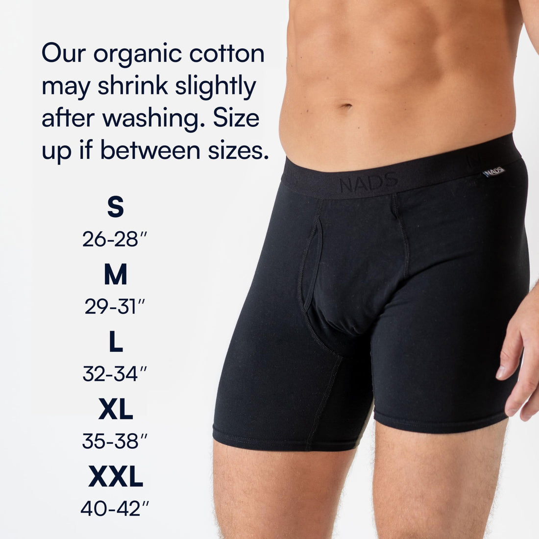 NADS Organic Cotton Boxer Briefs – Hormone-Friendly, Non-Toxic Men’s Underwear for Comfort, Support & Safer Nuts – Multi-Pack