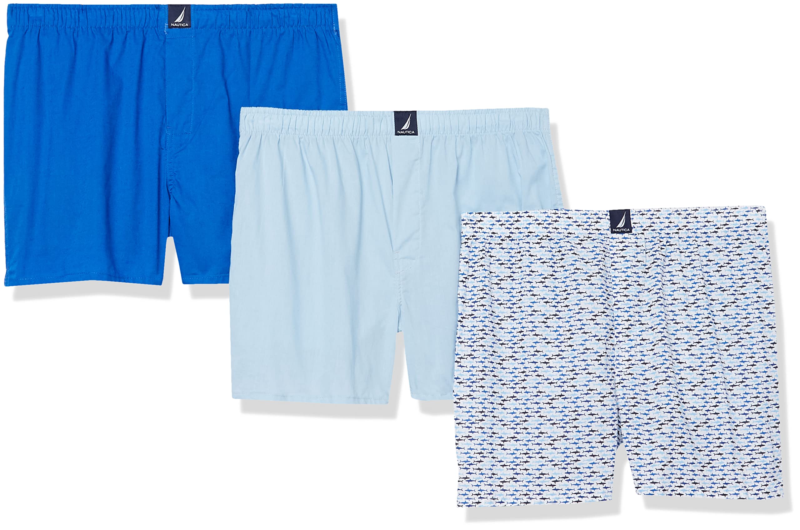 Nautica Men's Classic Cotton 3-Pack Woven Boxers