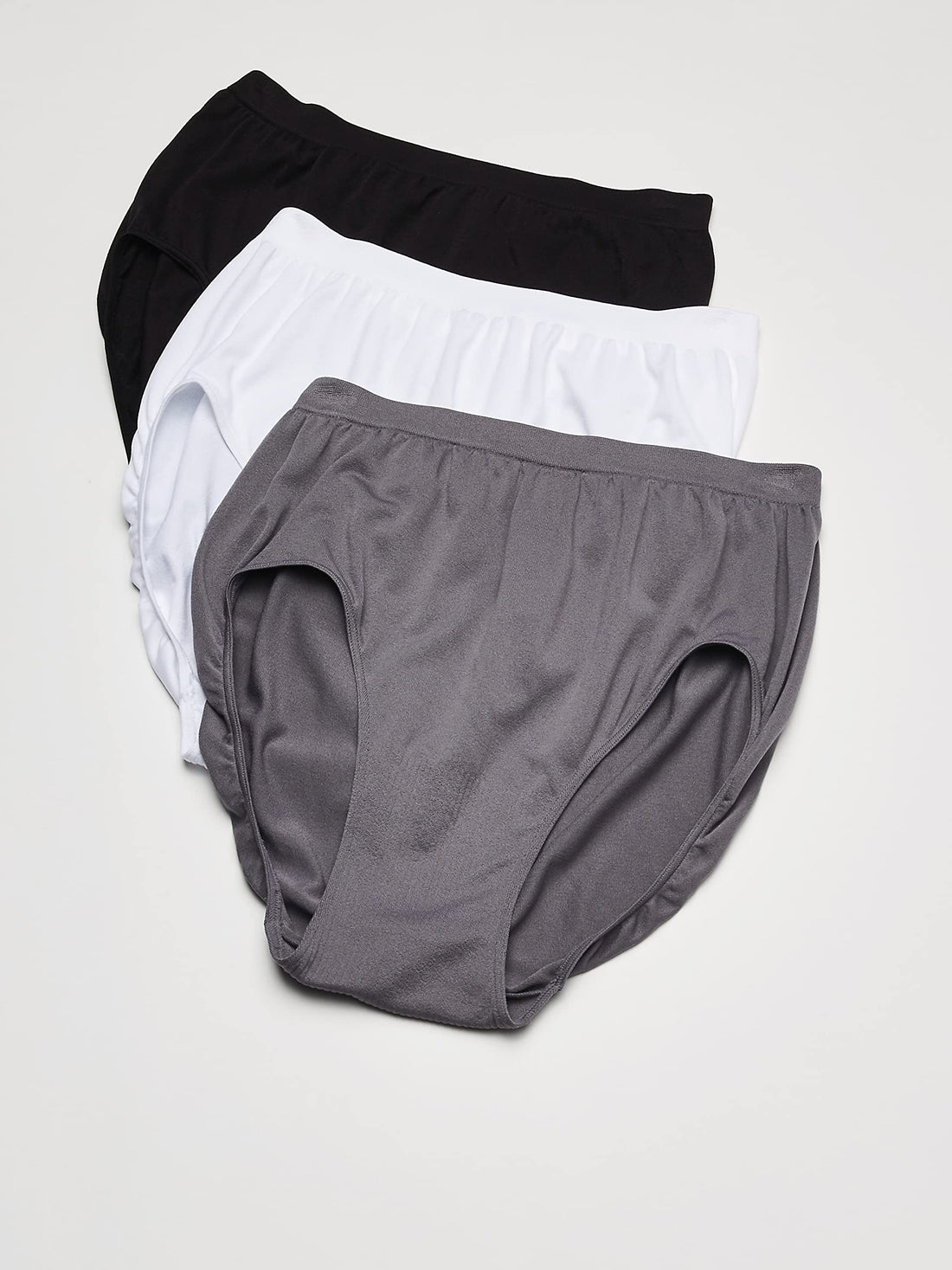 Bali Women's Comfort Revolution Seamless Brief Underwear, Microfiber Stretch Panty, 3-pack