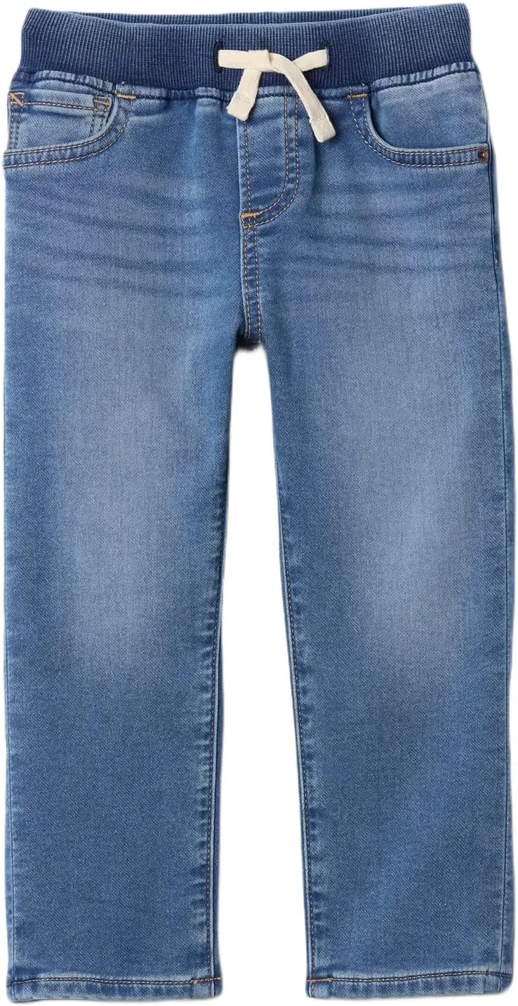 GAP Baby Boys' Ribbed Waist Slim Pull-on Denim