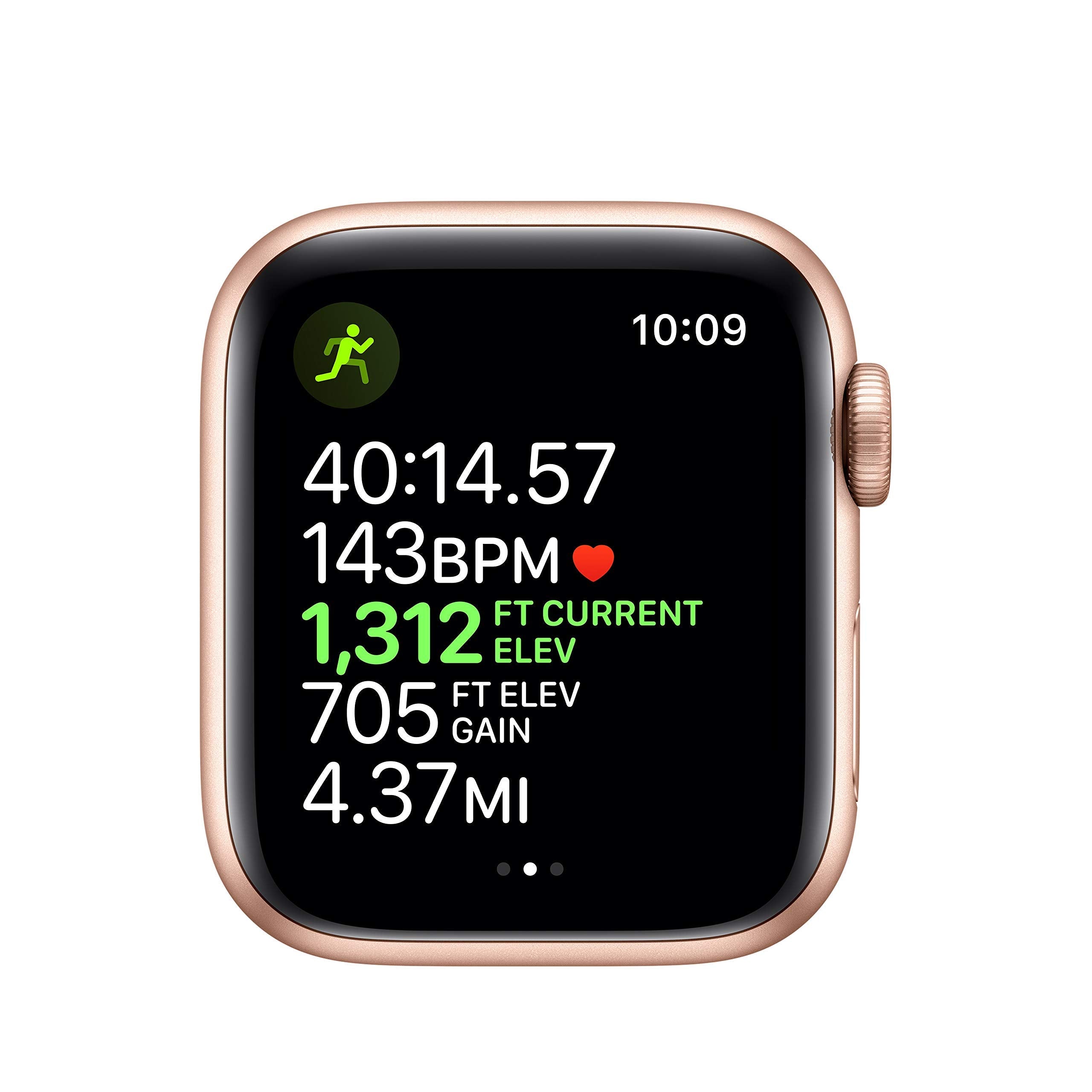 Apple Watch Series 5 (GPS, 44MM) - Space Gray Aluminum Case with Black Sport Band (Renewed)