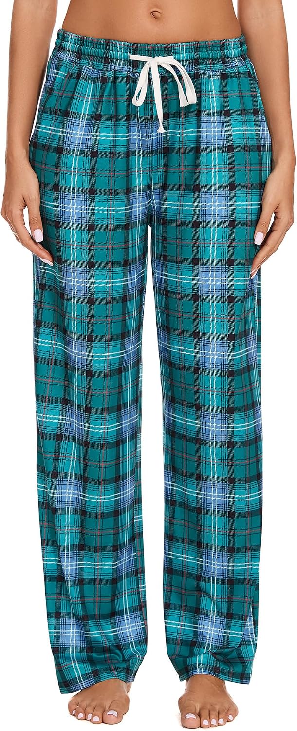 Kabento Womens Pajama Pants Plaid Sleep Lounge Pj Bottoms With Pockets