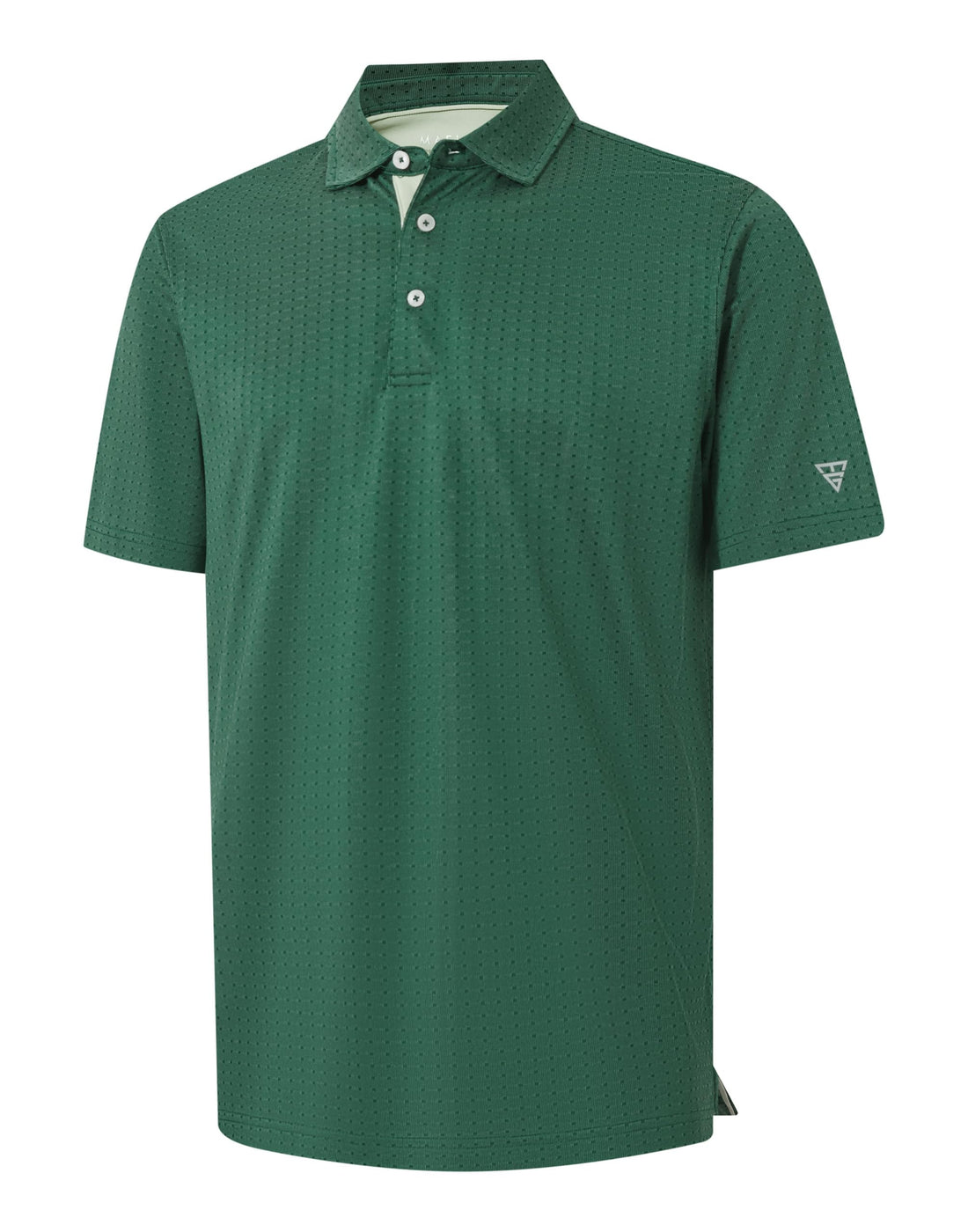 M MAELREG Mens Golf Polo Shirts Jacquard Ribbed Collar Performance Moisture Wicking Dry Fit Short Sleeve Golf Shirts for Men