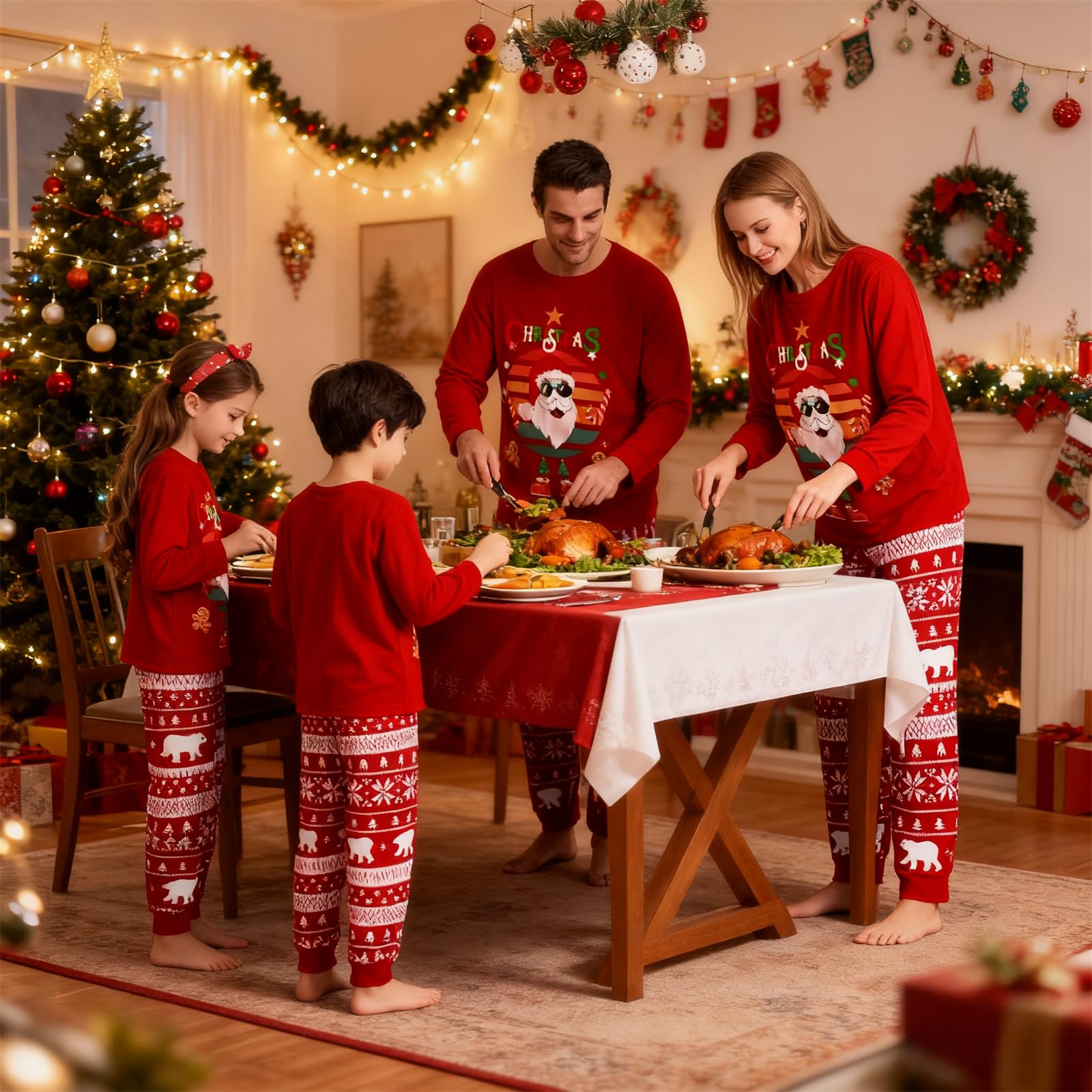 Matching Christmas Pjs For Family Christmas Family Set Family Christmas Matching Sets Family Sleepwear Pajamas