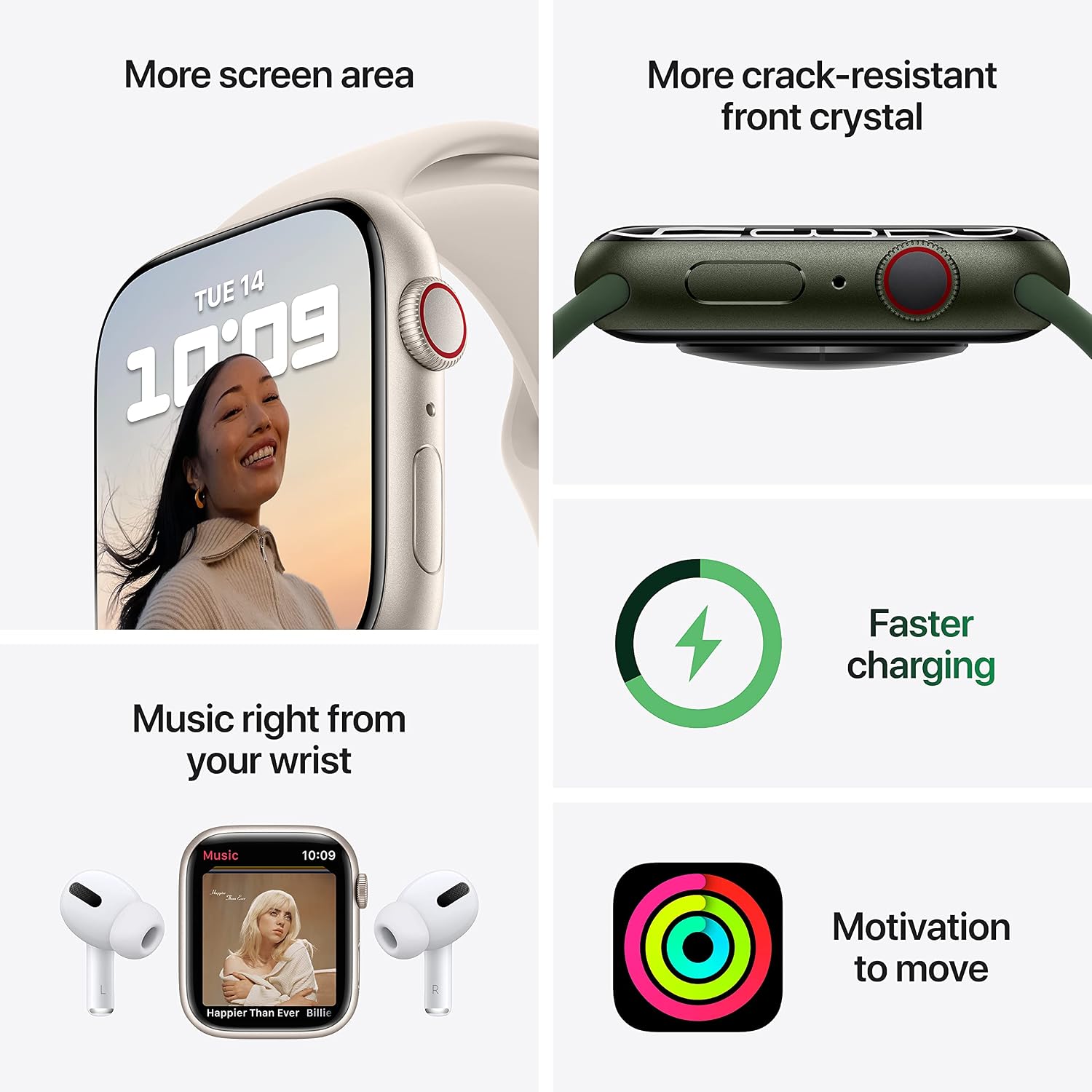 Apple Watch Series 7 [GPS + Cellular 41mm] Smart Watch w/ Gold Stainless Steel Case with Abyss Blue Sport Band (Renewed)